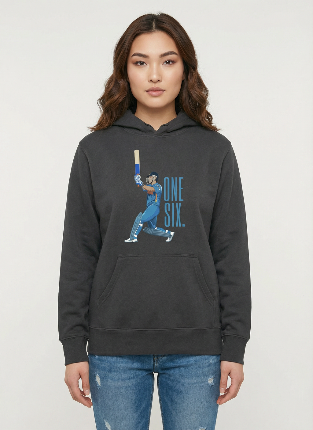 One Six - Unisex Regular Fit Cotton Hoodie Black