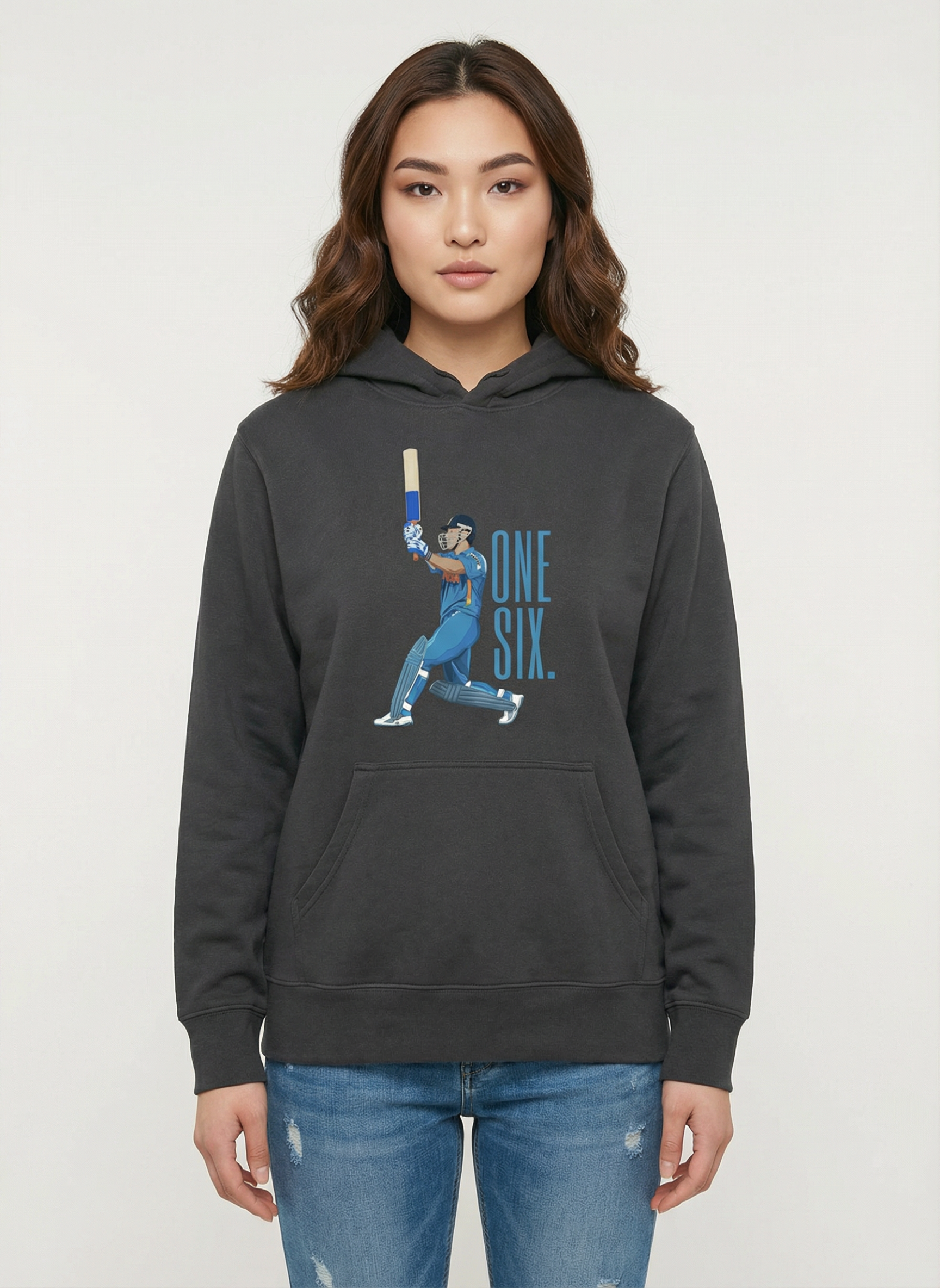 One Six - Unisex Regular Fit Cotton Hoodie Black