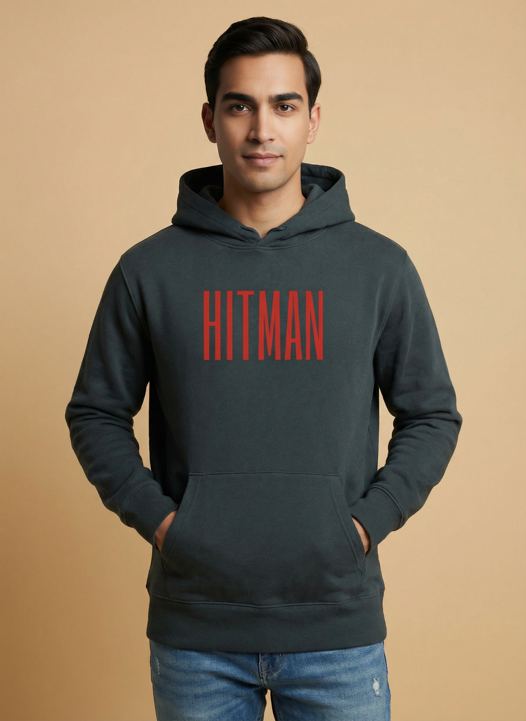Hitman - Unisex Regular Fit Cotton Hoodie Black