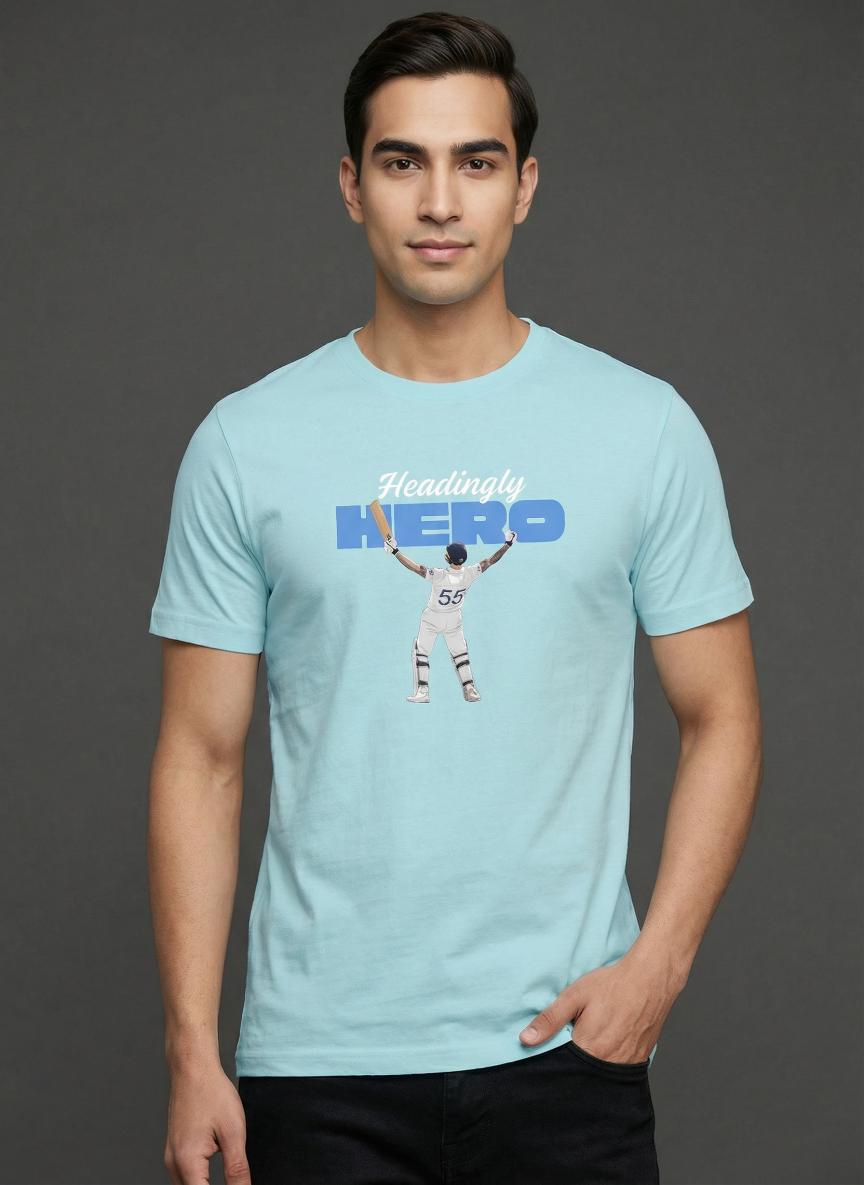 Headingly Hero - Unisex Regular Fit T-Shirt Surf Blue