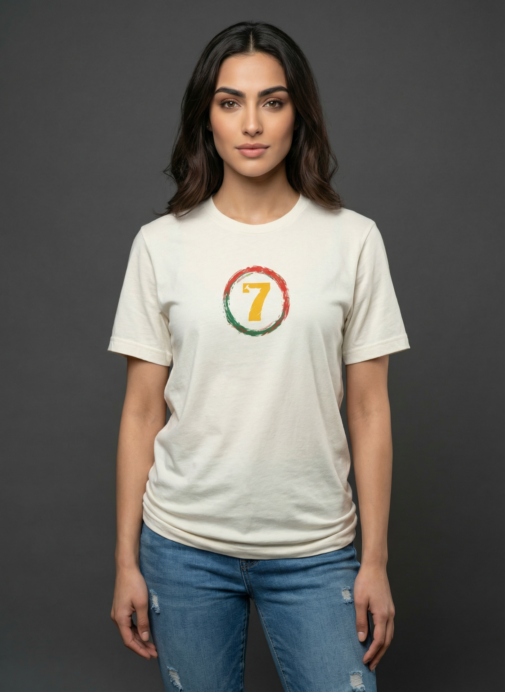 GOAT Series - Portugal| Ronaldo Unisex Regular Fit T-Shirt Ivory