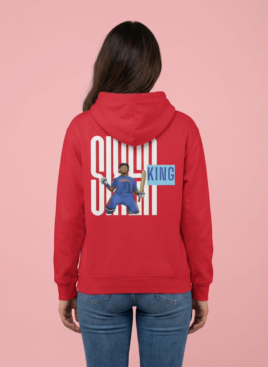 Sixer King - Unisex Regular Fit Cotton Hoodie Red