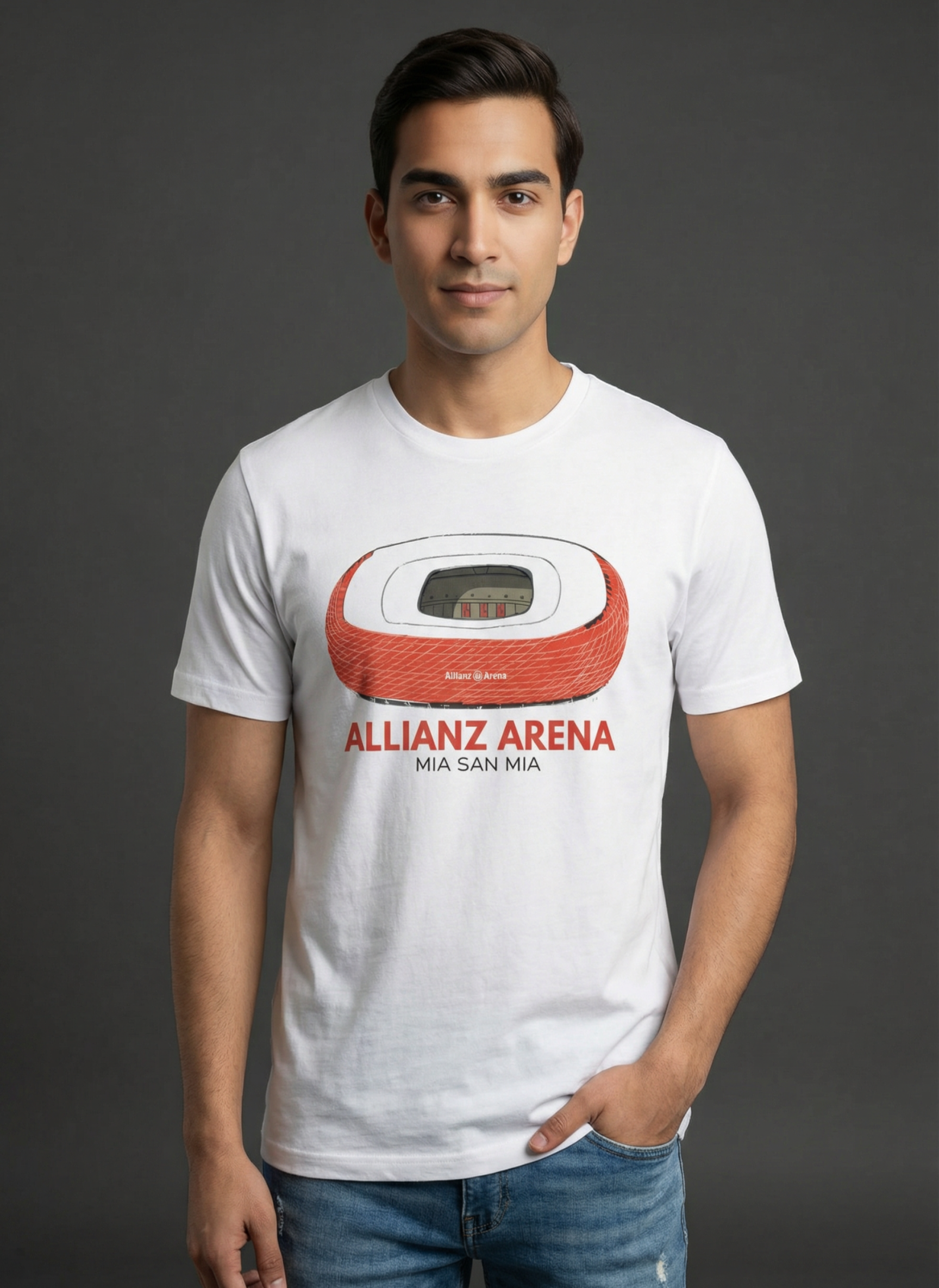 Allianz Arena - Unisex Regular Fit T-Shirt White