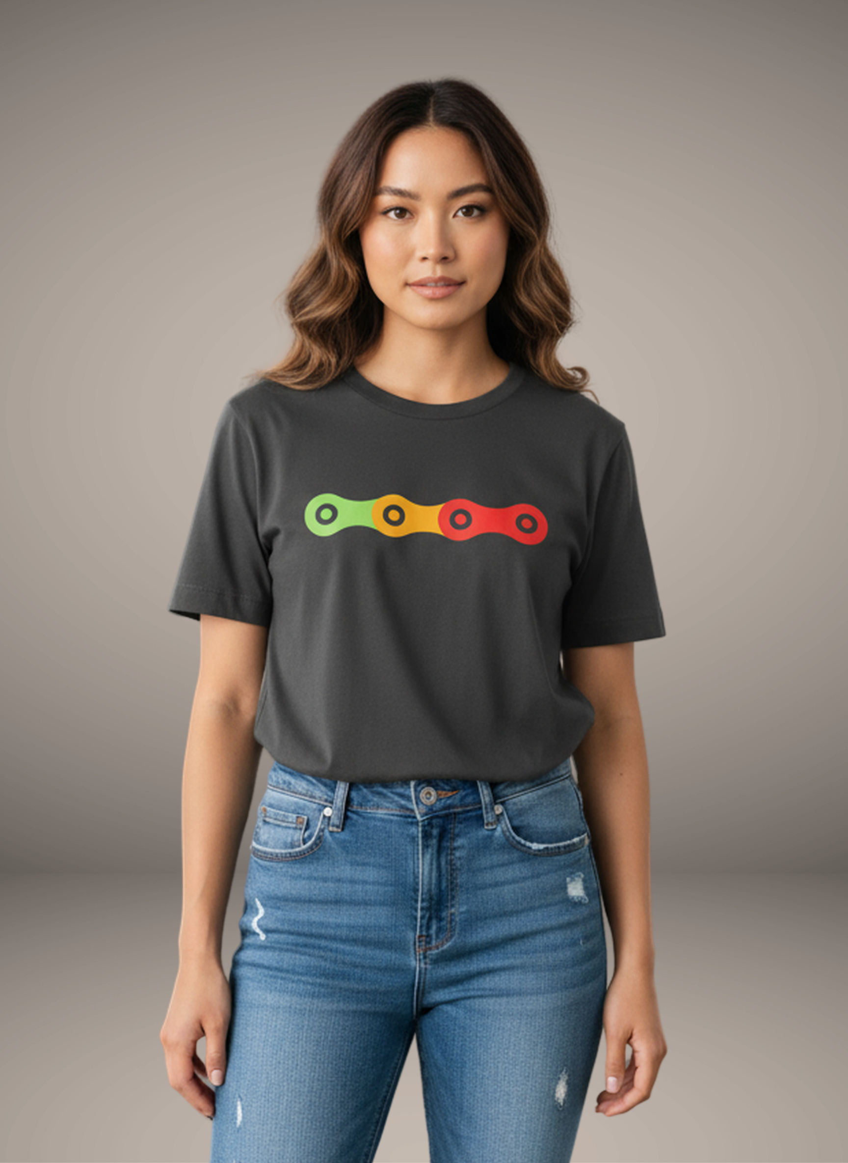 Chain Link - Unisex Regular Fit Cotton T-Shirt Black