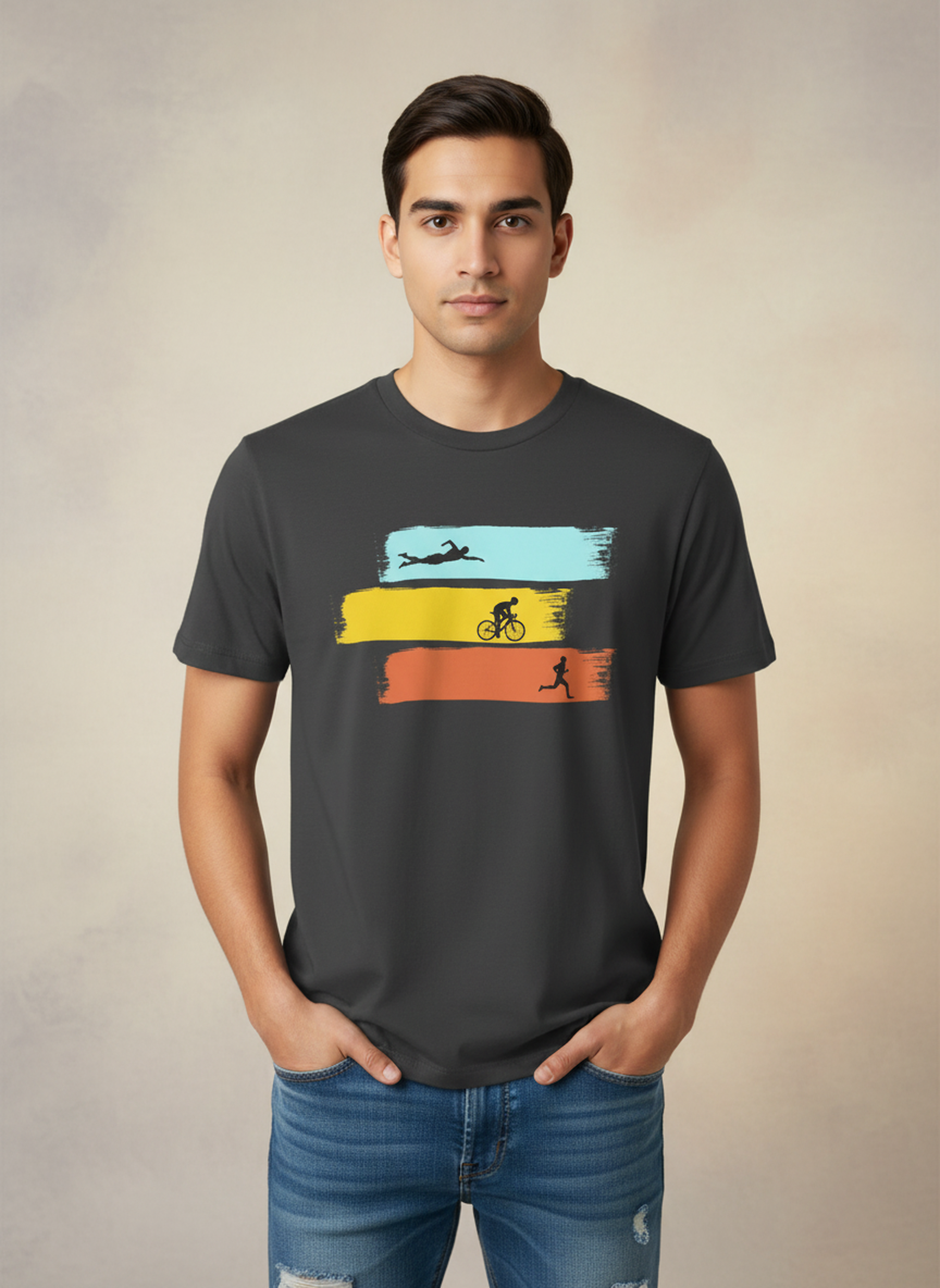 Three Disciplines - Unisex Regular Fit Cotton T-Shirt Black