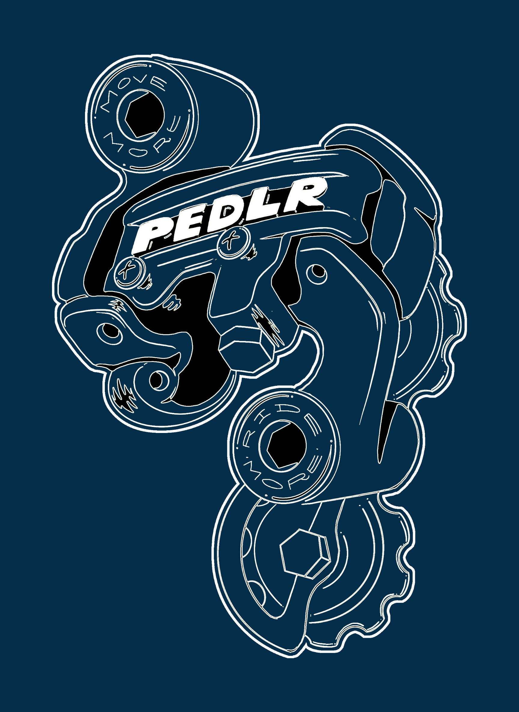 RD - Unisex Regular Fit Cotton T-Shirt Navy Blue