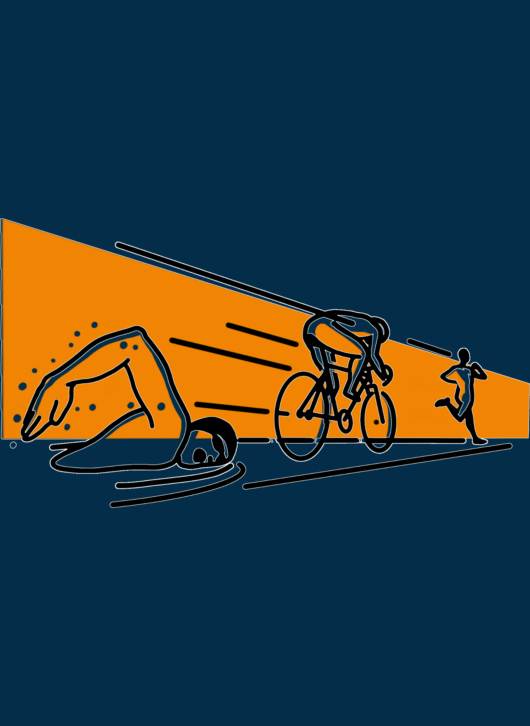 Tri And Fly - Unisex Regular Fit Cotton T-Shirt Navy Blue