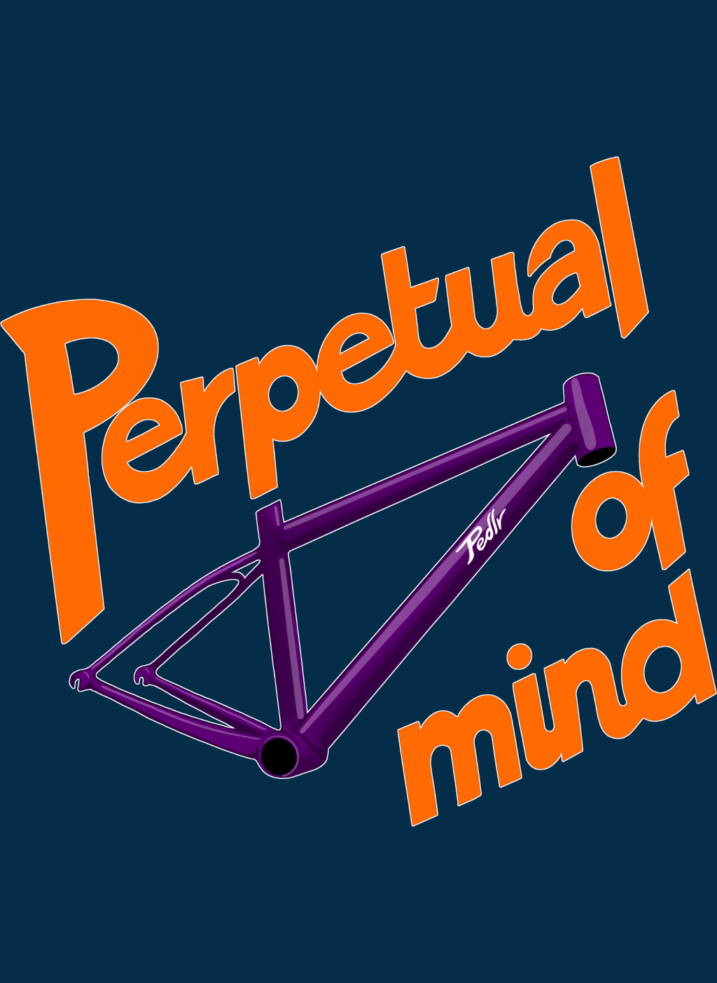 Perpetual Frame Of Mind - Unisex Regular Fit Cotton T-Shirt Navy Blue