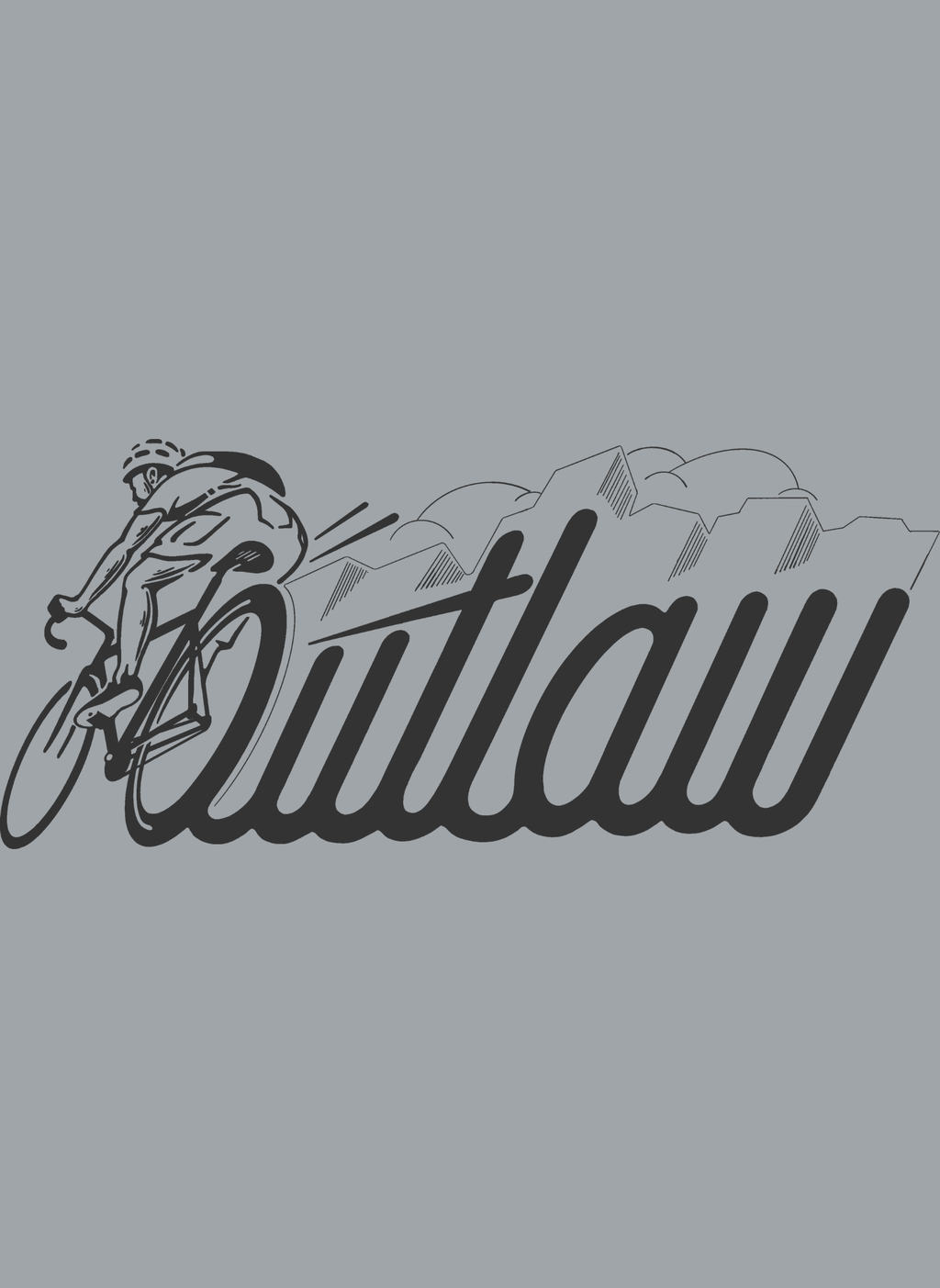 Outlaw  - Unisex Regular Fit Cotton T-Shirt Silver Frost