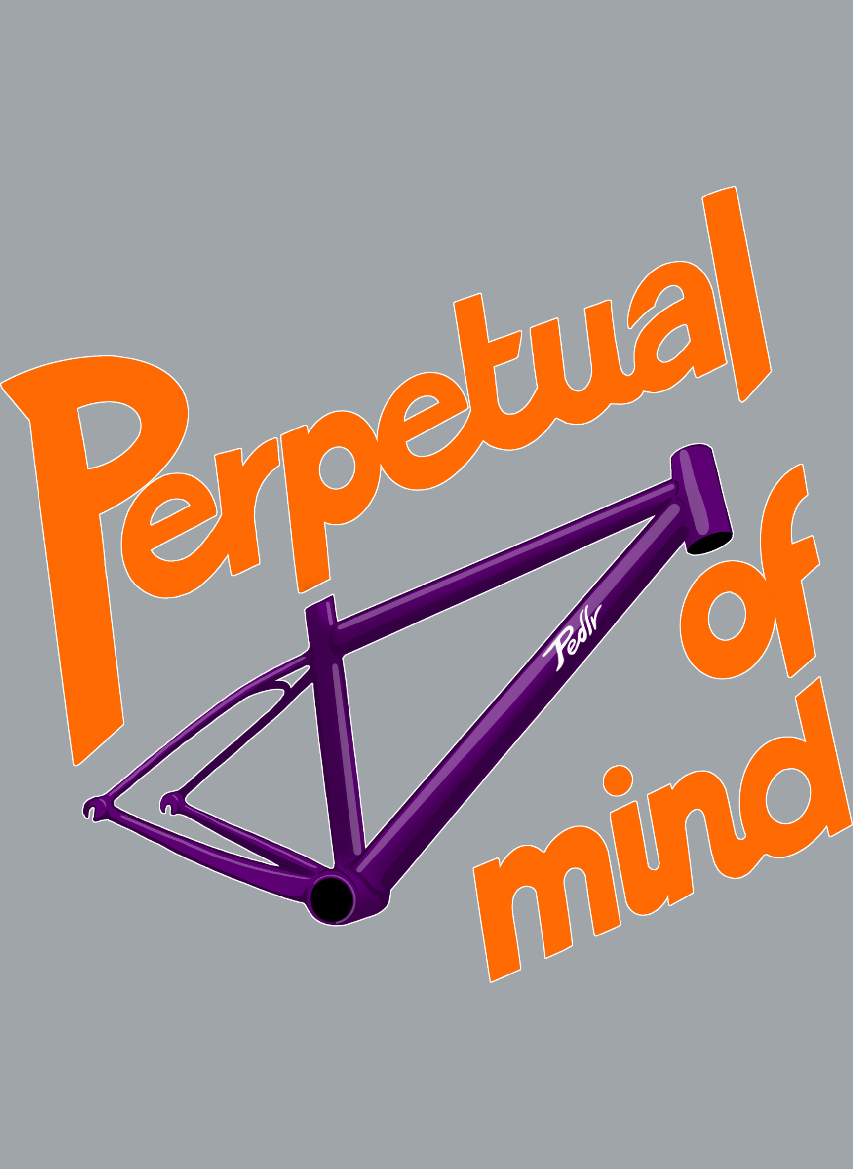 Perpetual Frame Of Mind - Unisex Regular Fit Cotton T-Shirt Silver Frost