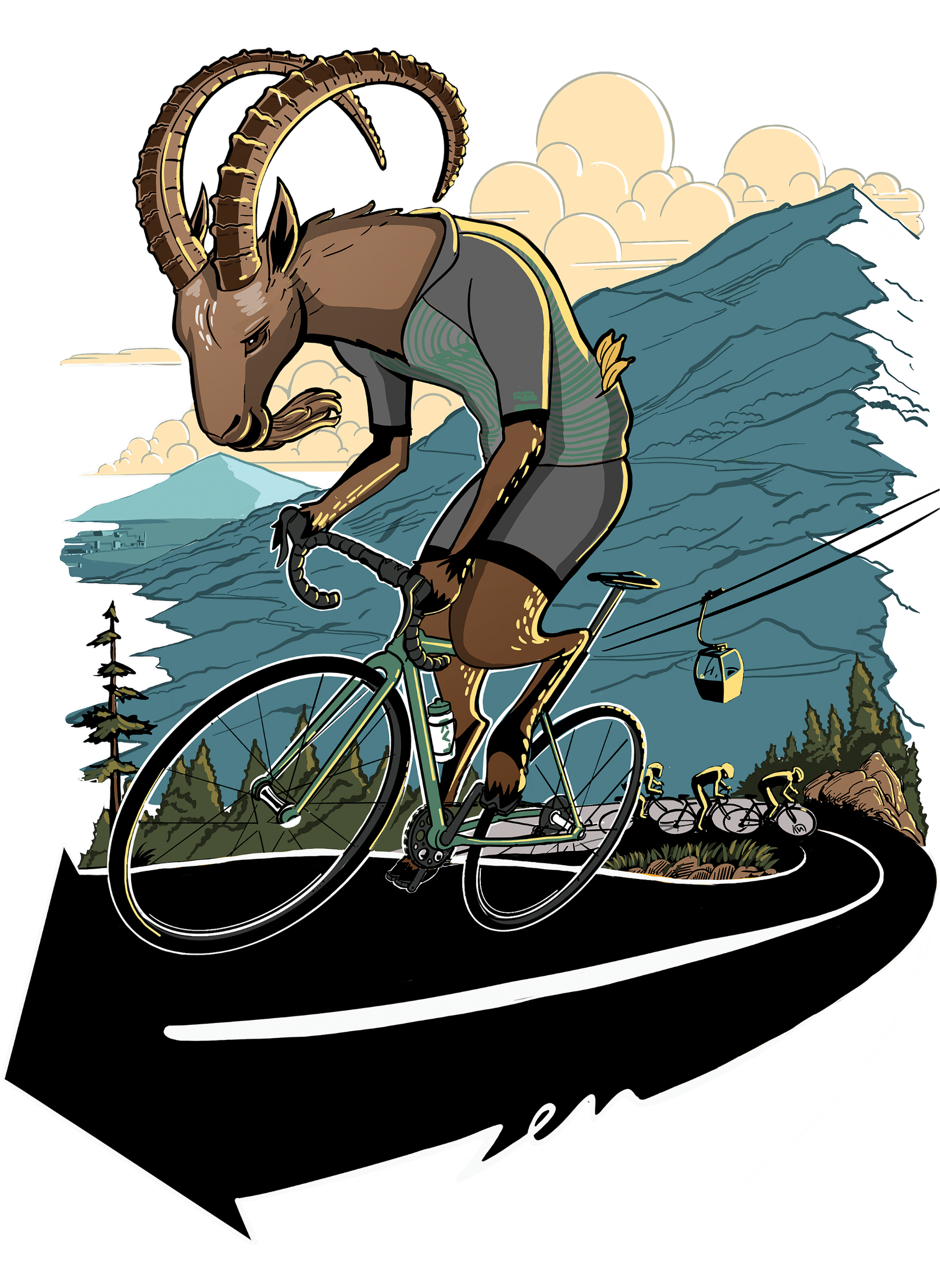 Ibex Climber - Unisex Regular Fit Cotton T-Shirt White