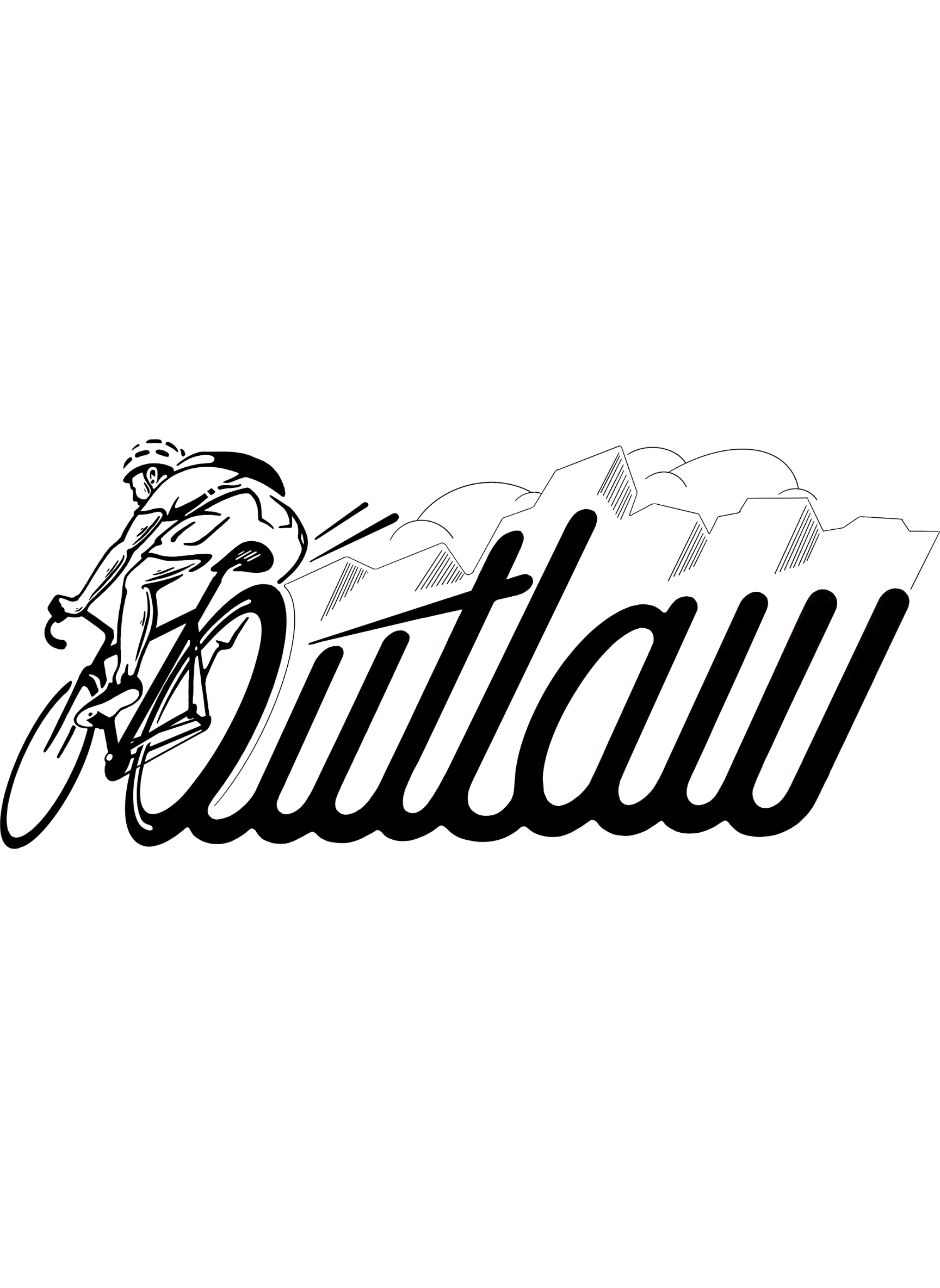 Outlaw  - Unisex Regular Fit Cotton T-Shirt White