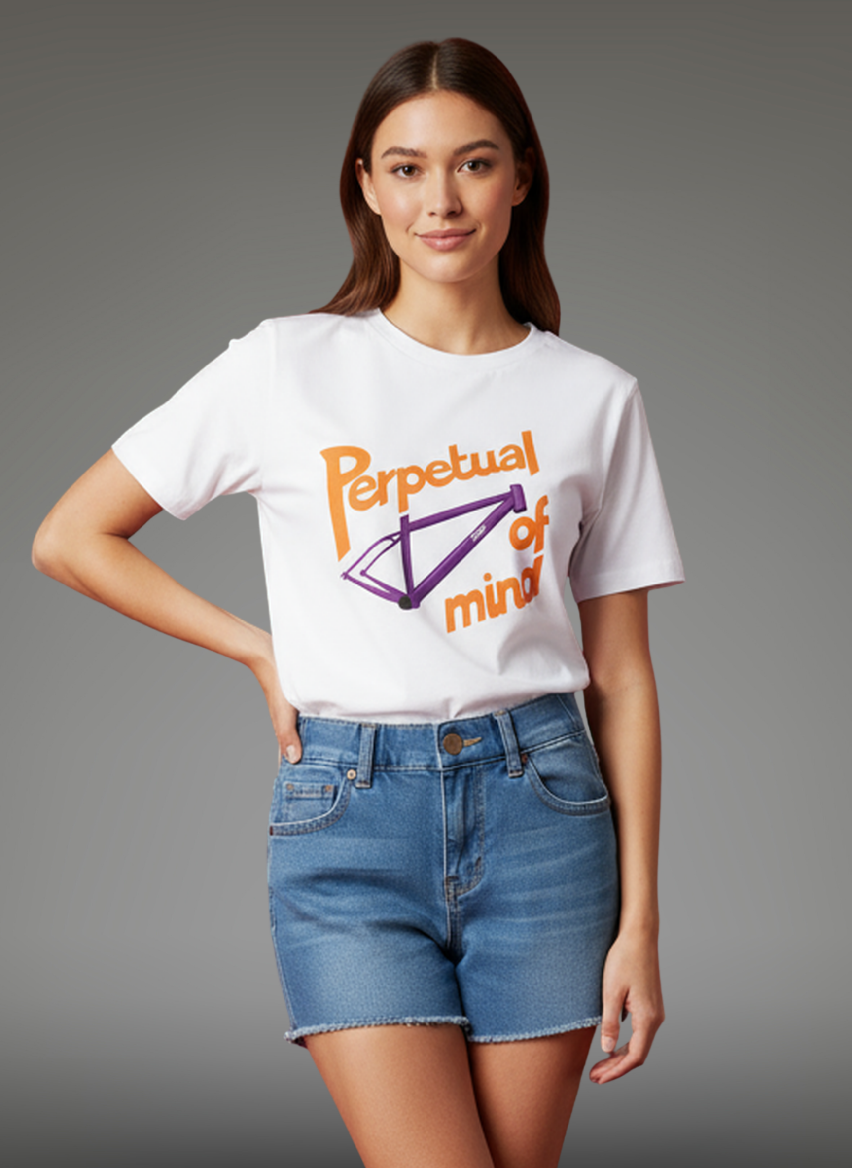 Perpetual Frame Of Mind - Unisex Regular Fit Cotton T-Shirt White