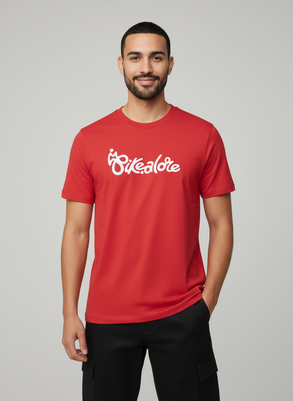 Bikealore - Unisex Regular Fit Cotton T-Shirt Red