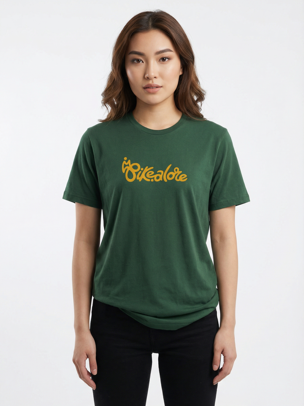 Bikealore - Unisex Regular Fit Cotton T-Shirt Olive Green