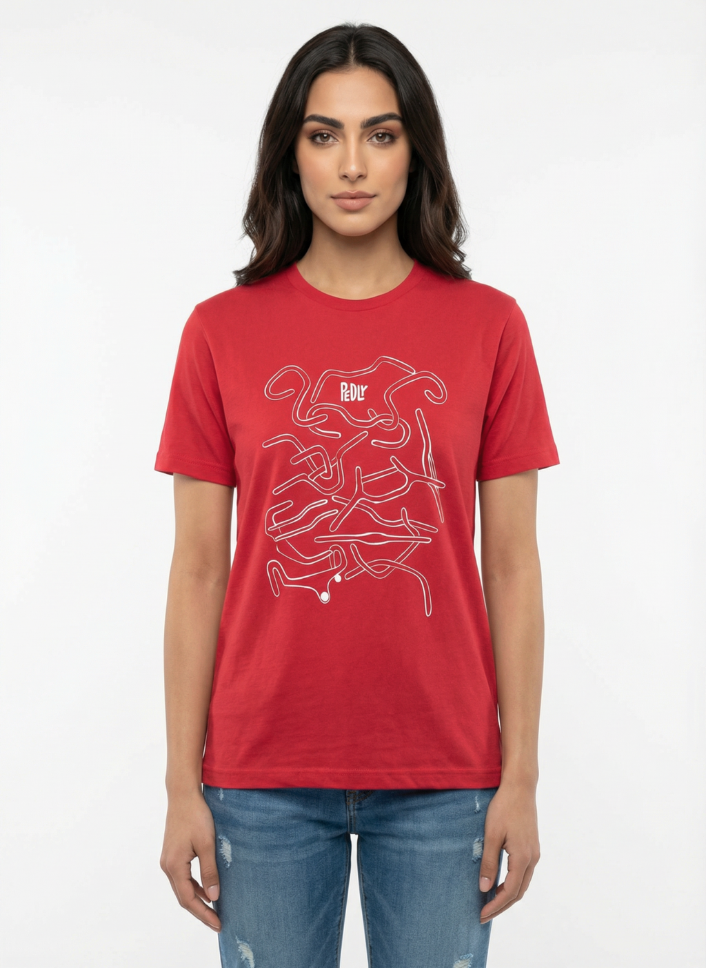 Bar Life - Unisex Regular Fit Cotton T-Shirt Red