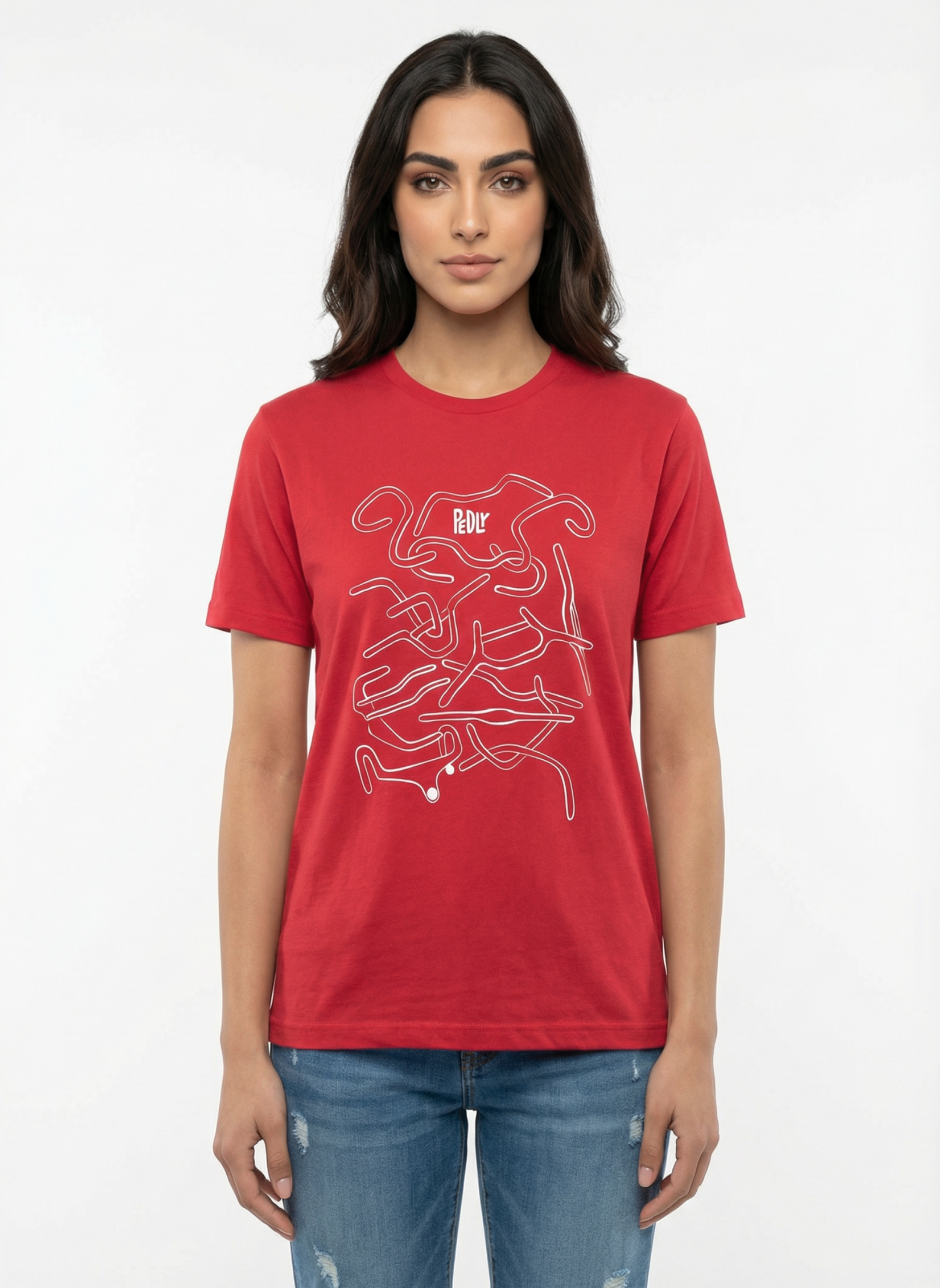 Bar Life - Unisex Regular Fit Cotton T-Shirt Red