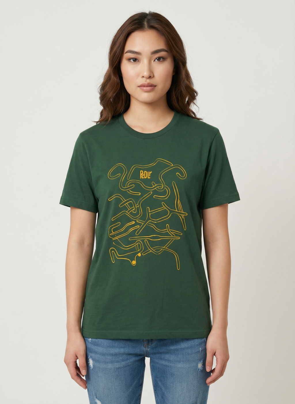 Bar Life - Unisex Regular Fit Cotton T-Shirt Olive Green