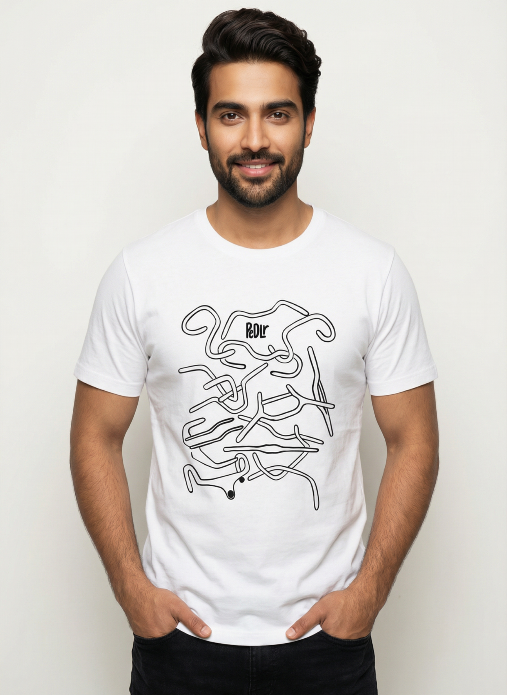 Bar Life - Unisex Regular Fit Cotton T-Shirt White