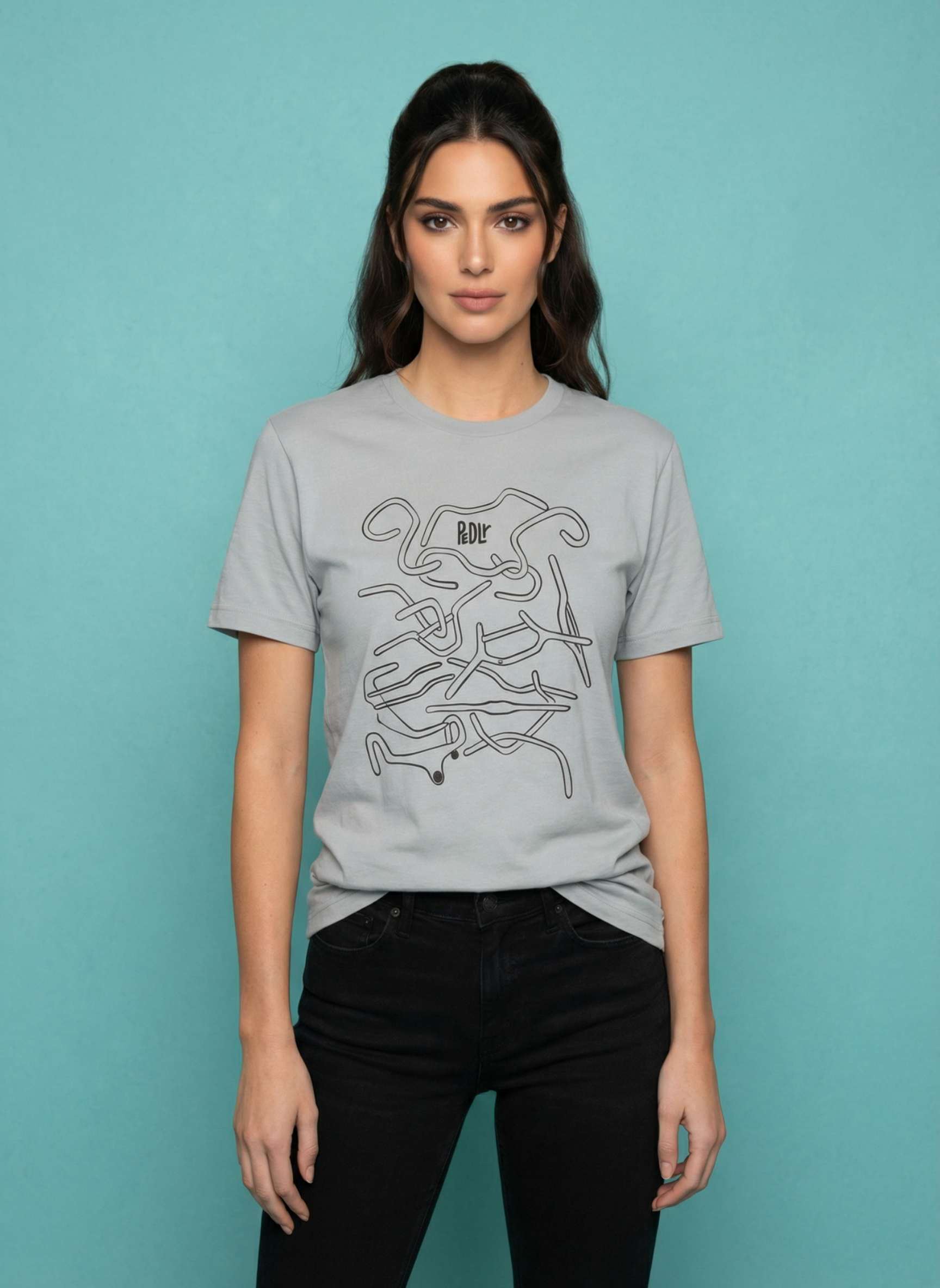 Bar Life - Unisex Regular Fit Cotton T-Shirt Silver Frost