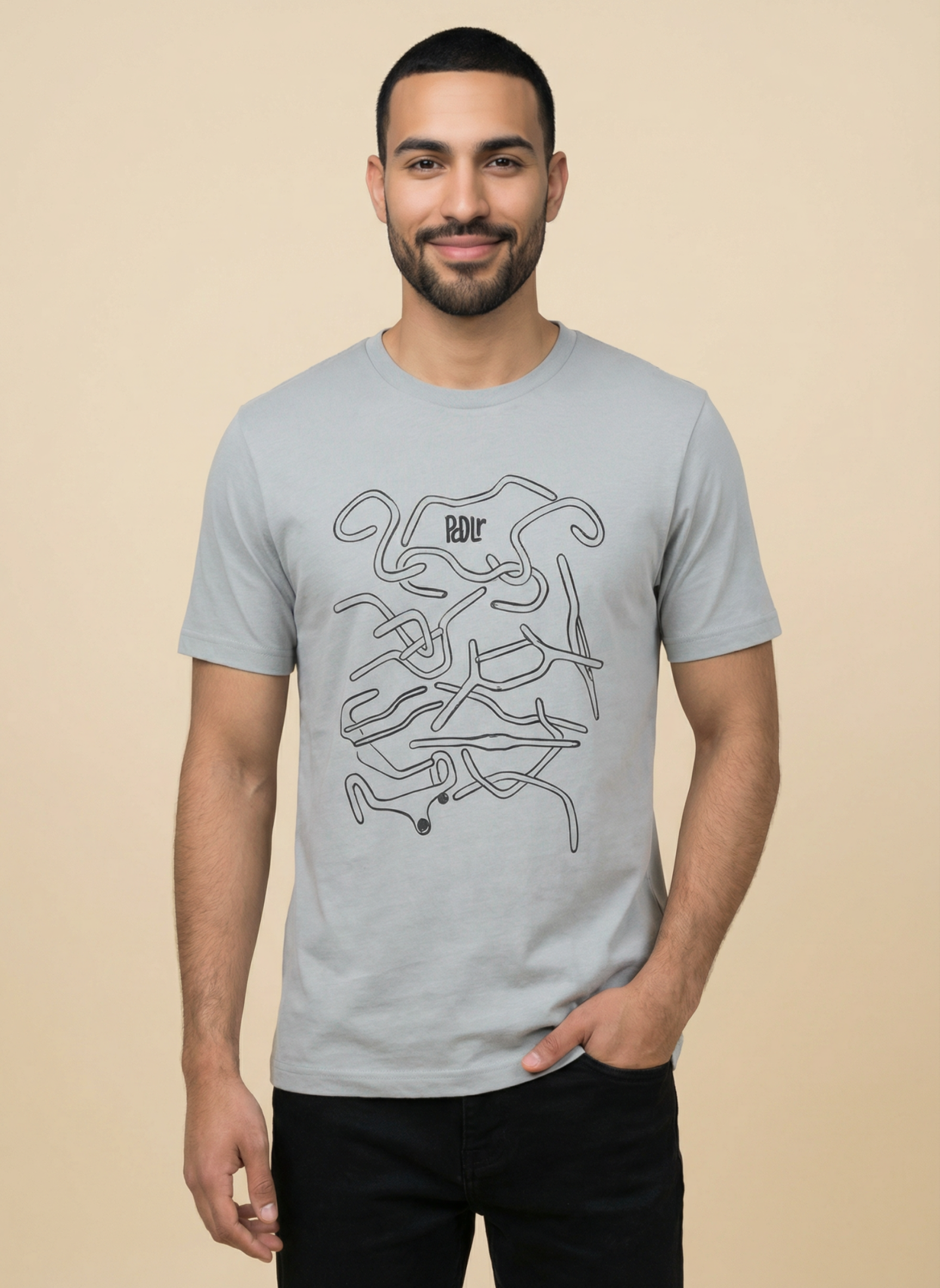 Bar Life - Unisex Regular Fit Cotton T-Shirt Silver Frost