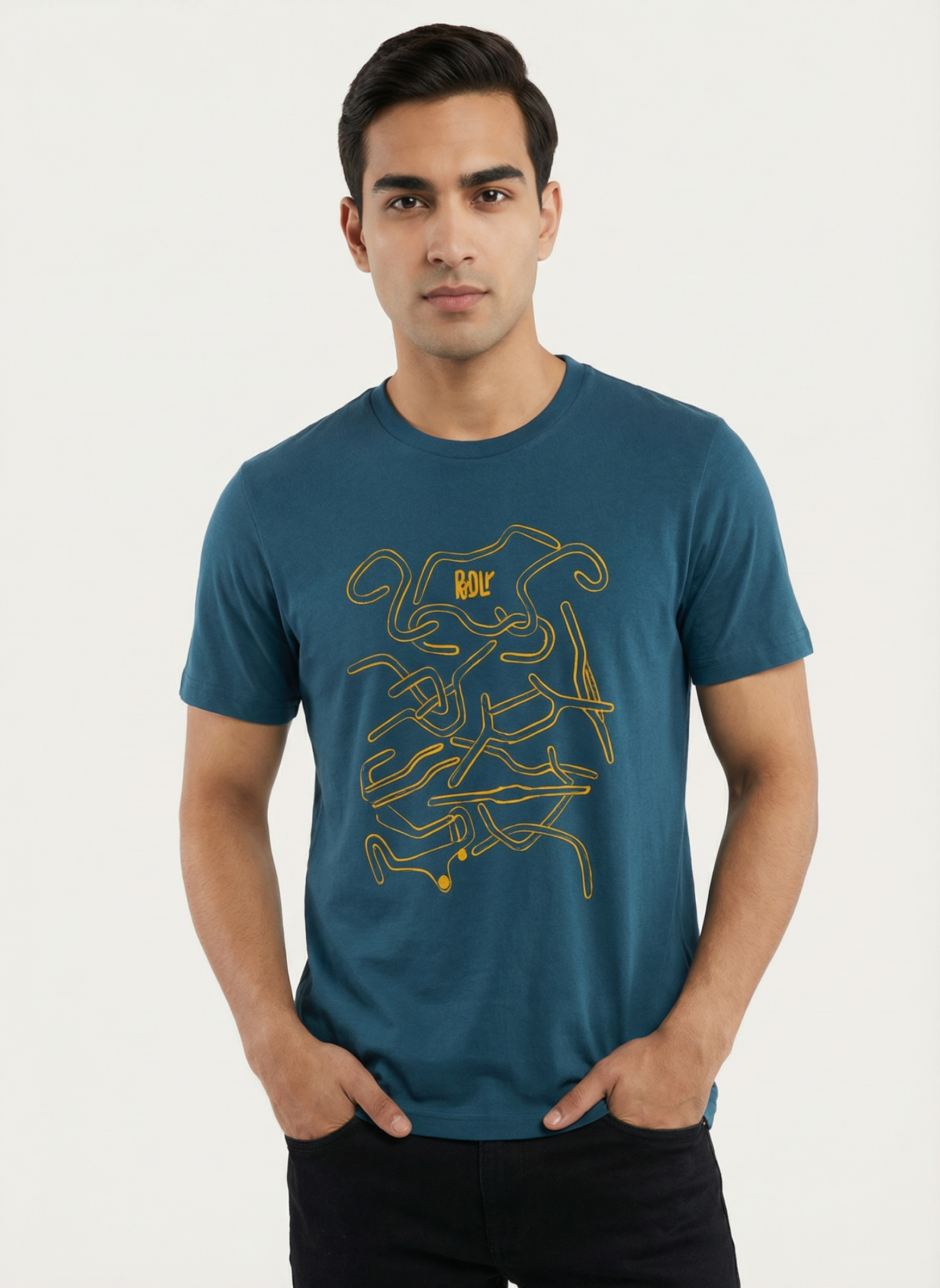 Bar Life - Unisex Regular Fit Cotton T-Shirt Navy Blue