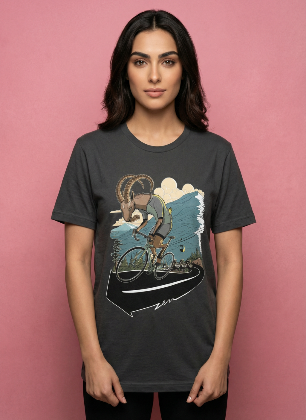 Ibex Climber - Unisex Regular Fit Cotton T-Shirt Black