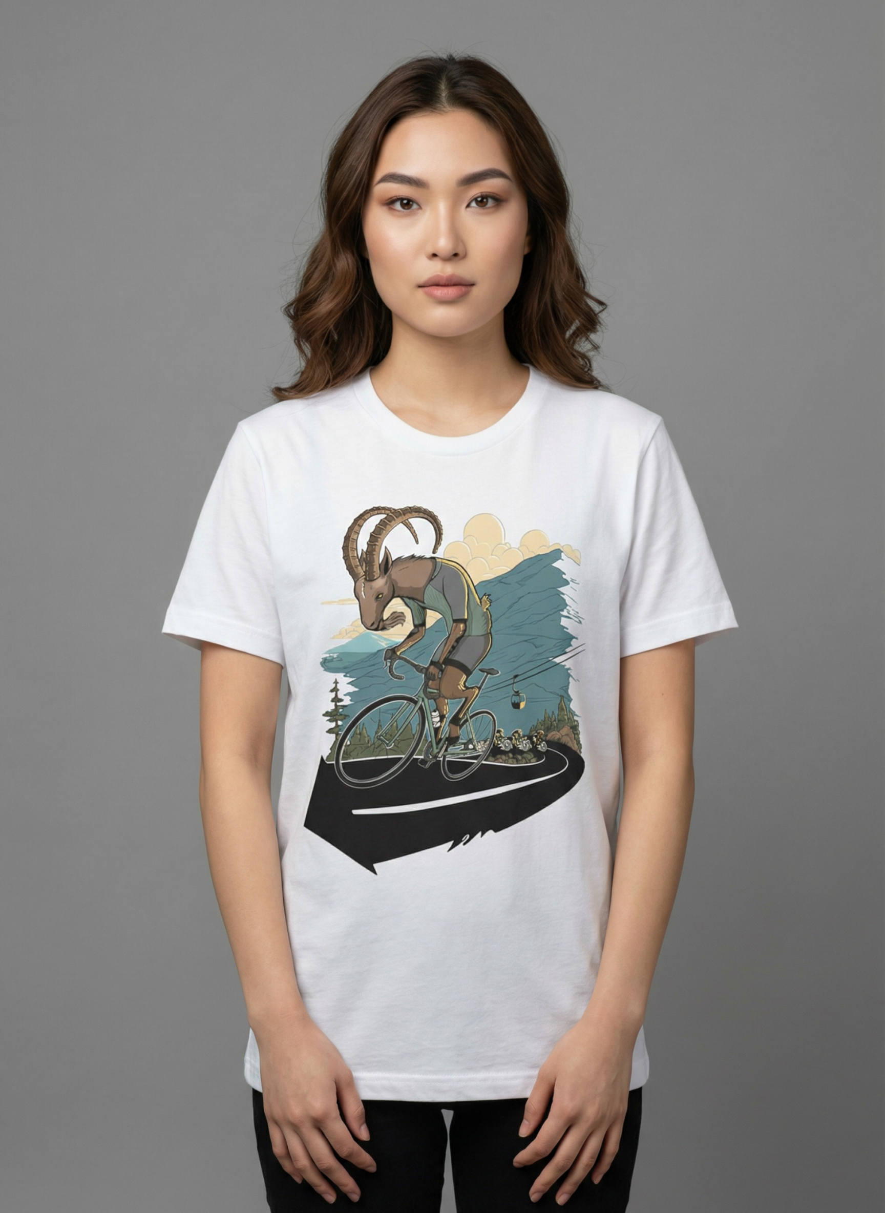 Ibex Climber - Unisex Regular Fit Cotton T-Shirt White