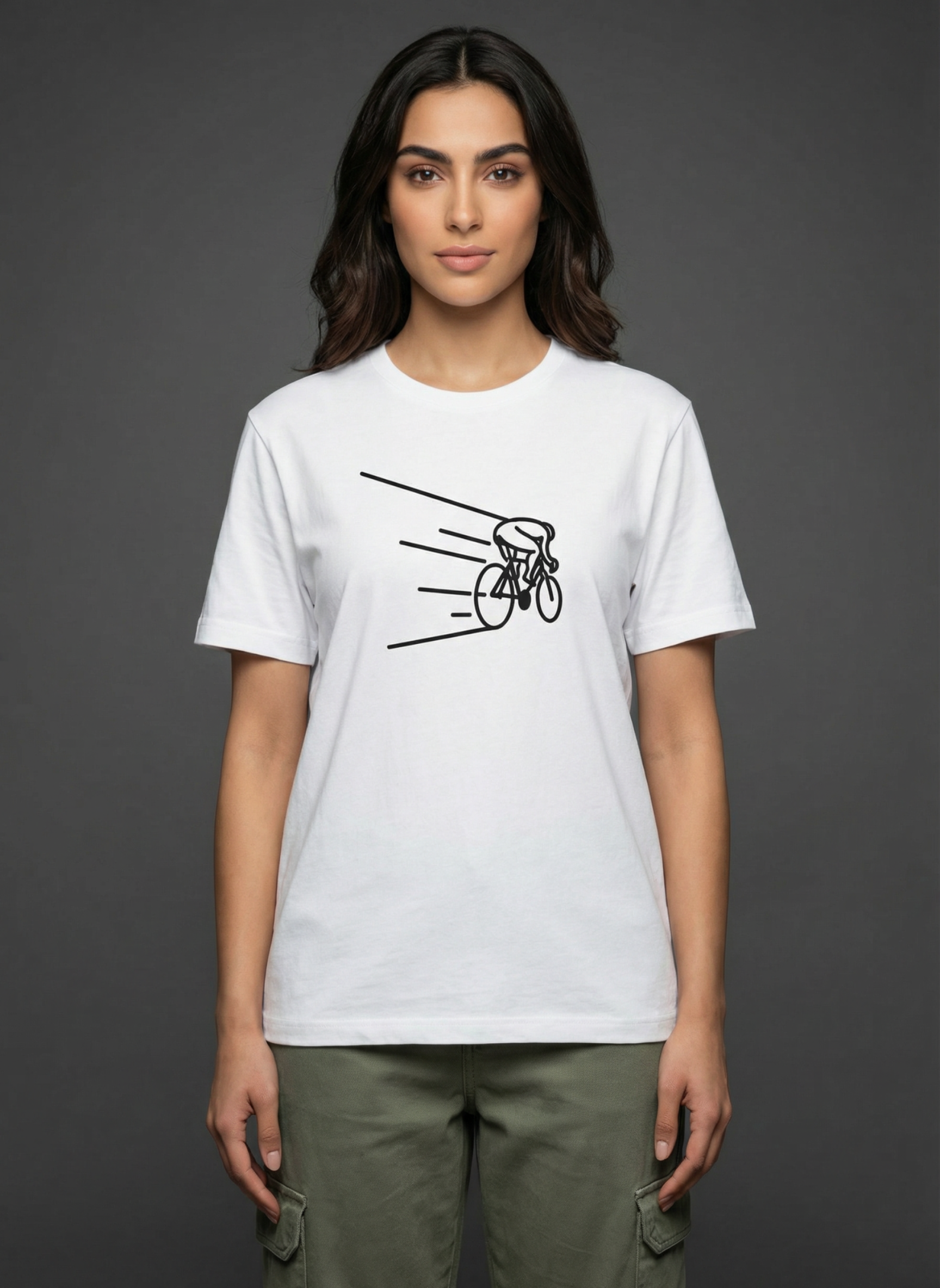 Kinetic Cyclist - Unisex Regular Fit Cotton T-Shirt White