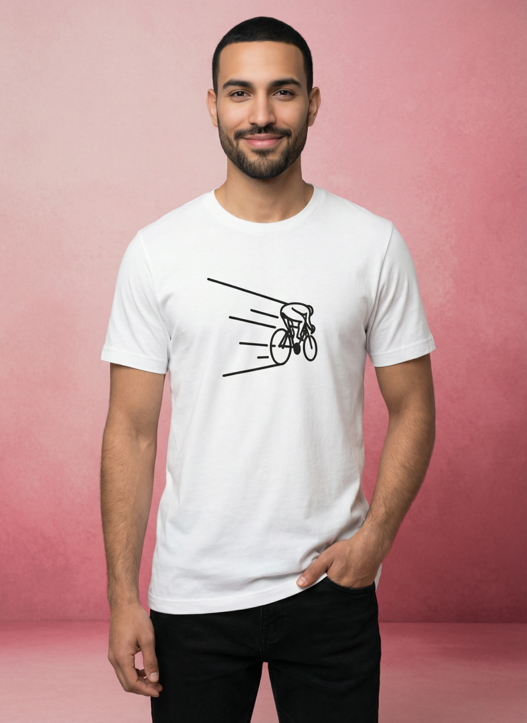 Kinetic Cyclist - Unisex Regular Fit Cotton T-Shirt White