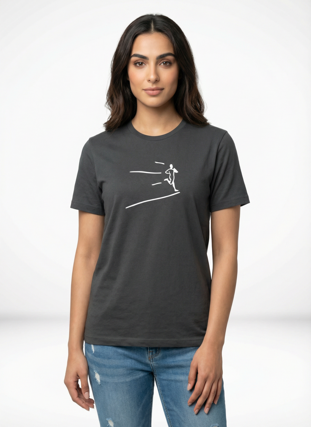 Kinetic Runner - Unisex Regular Fit Cotton T-Shirt Black