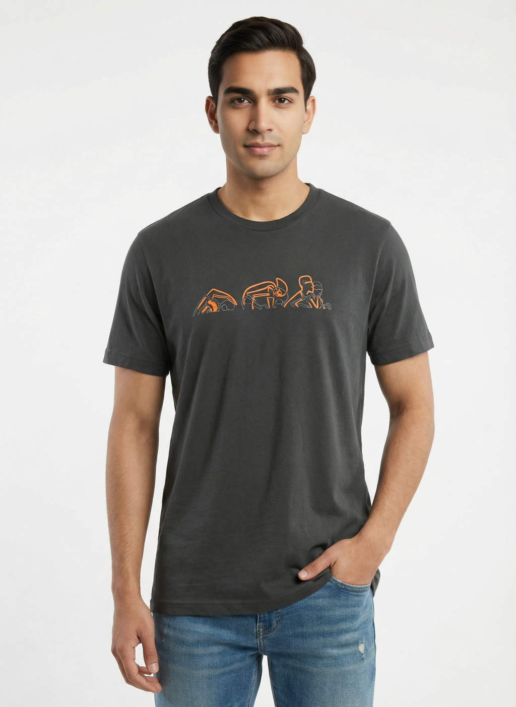 Lines Of Endurance - Unisex Regular Fit Cotton T-Shirt Black