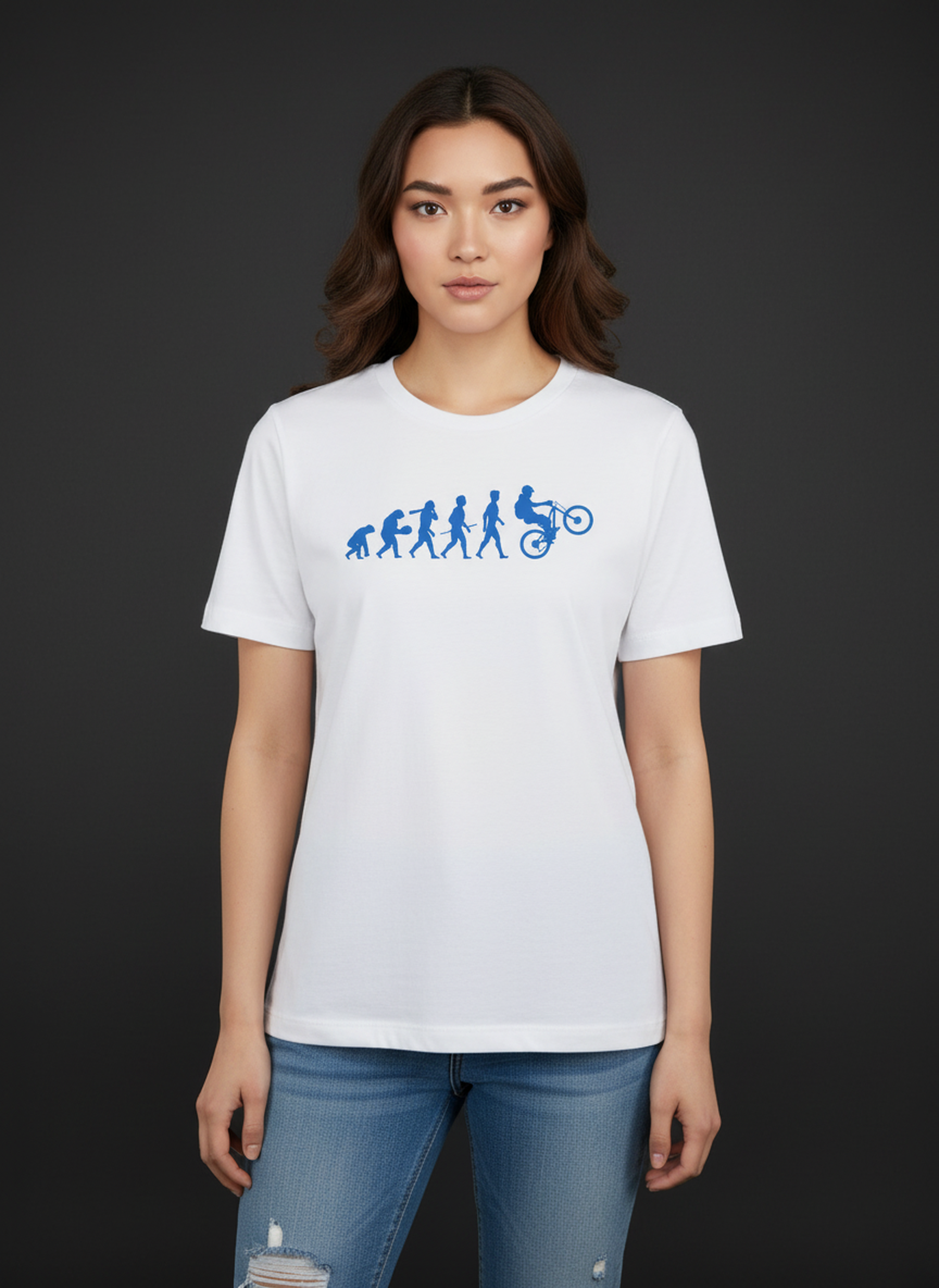 MTB Evolution - Unisex Regular Fit Cotton T-Shirt White
