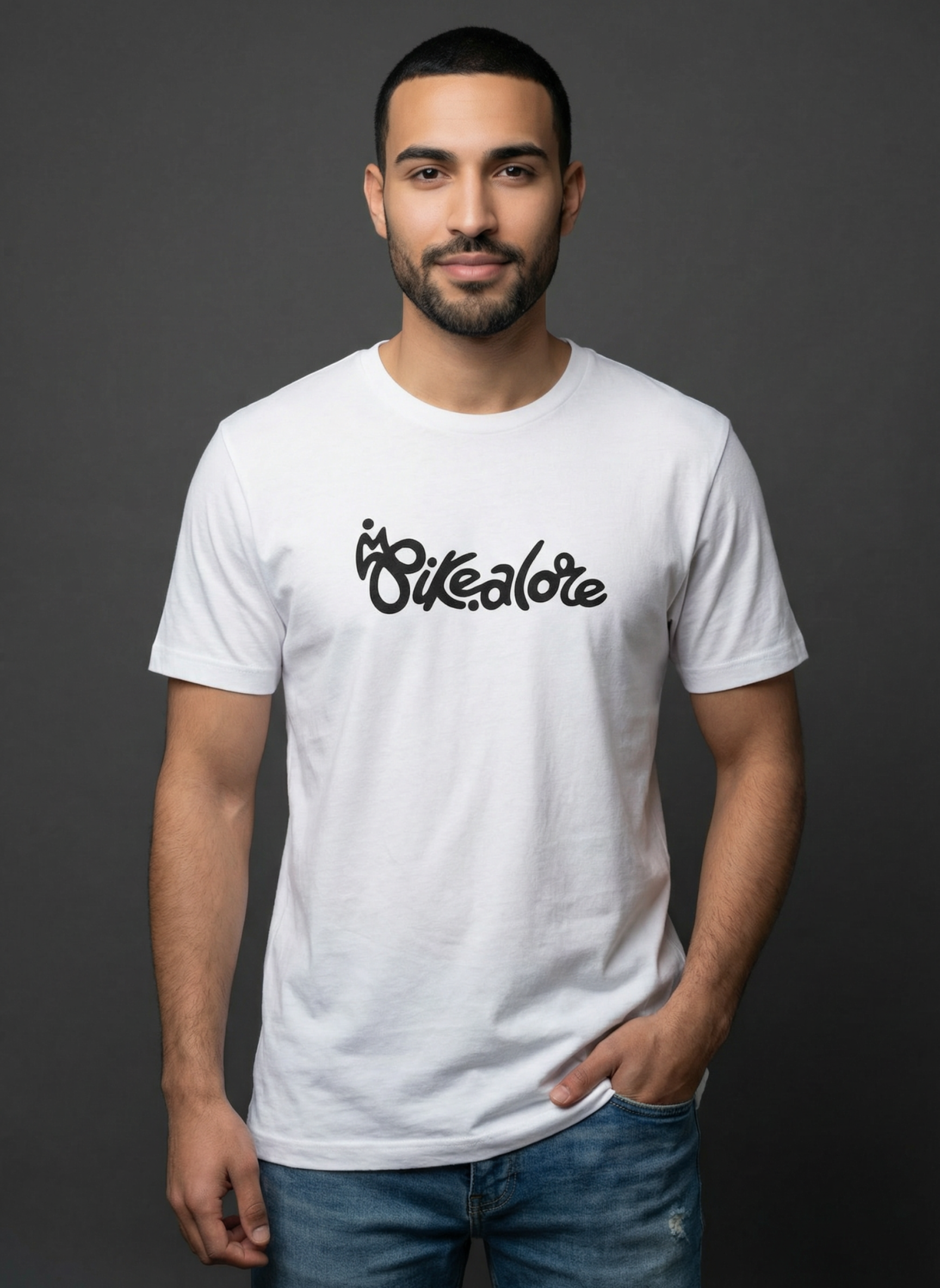 Bikealore - Unisex Regular Fit Cotton T-Shirt White