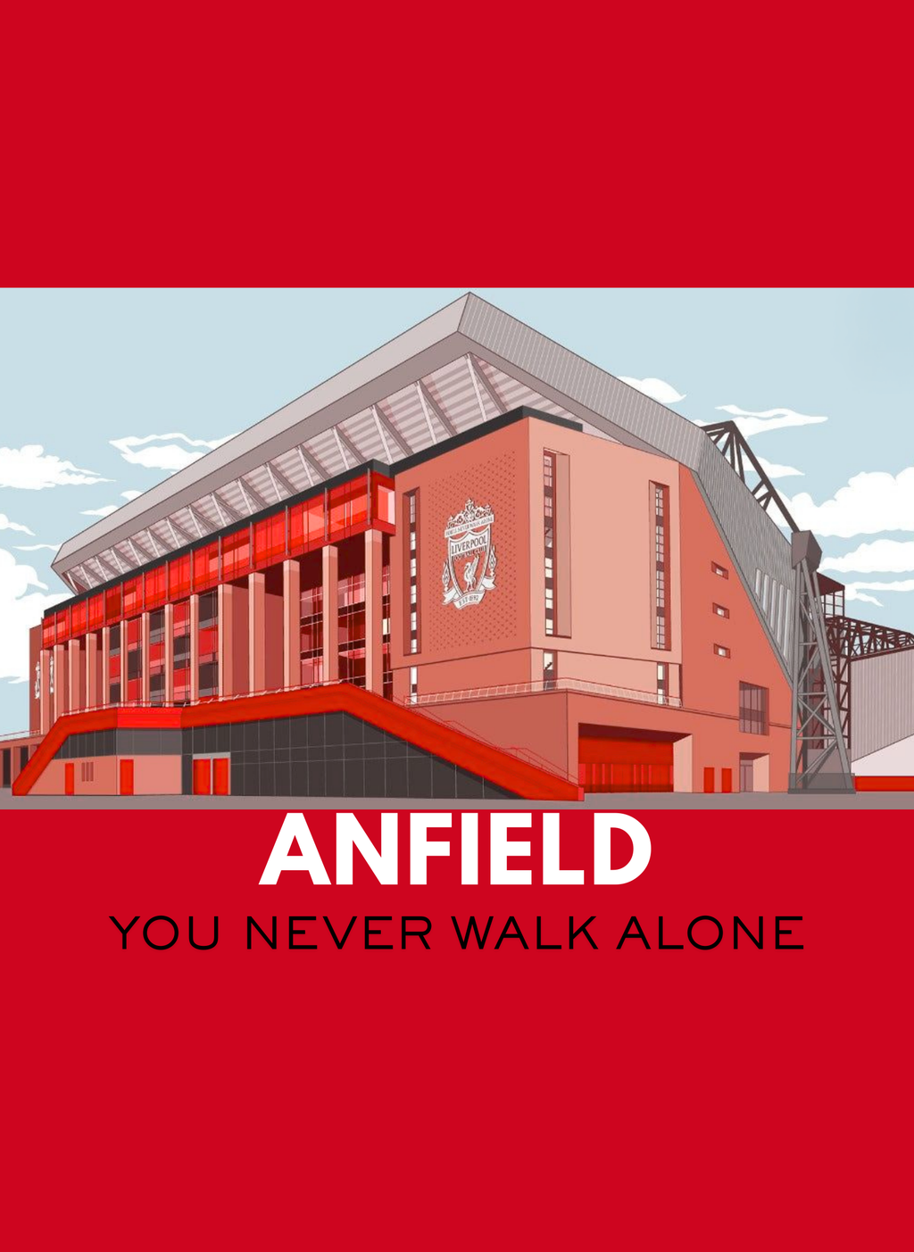 Anfield Unisex Regular Fit T-Shirt Red