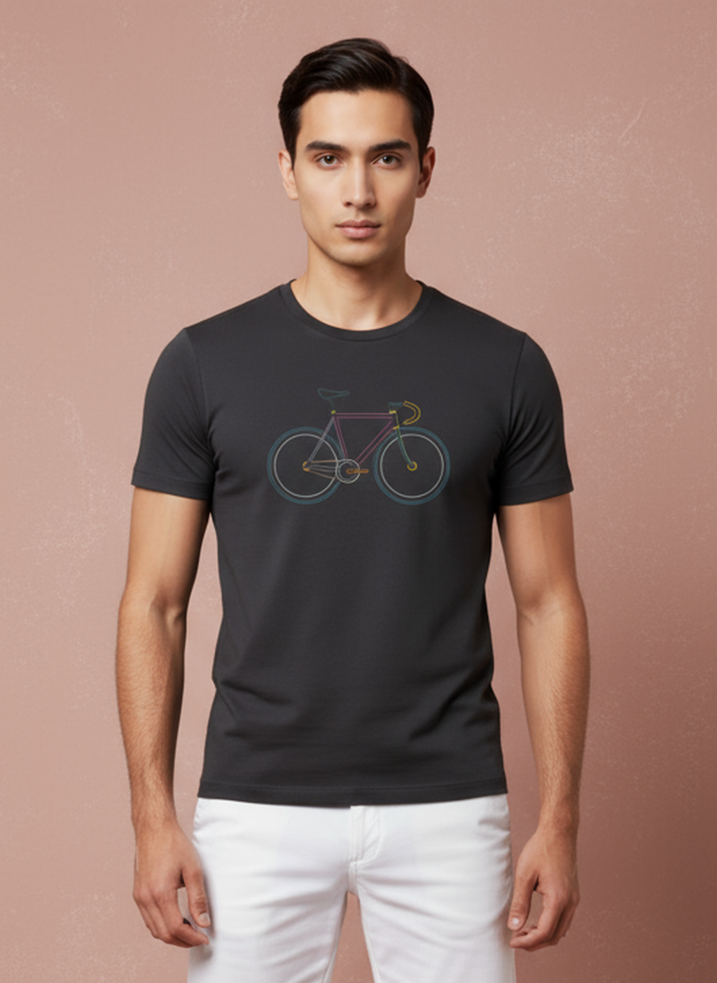Neon Bike - Unisex Regular Fit Cotton T-Shirt Black
