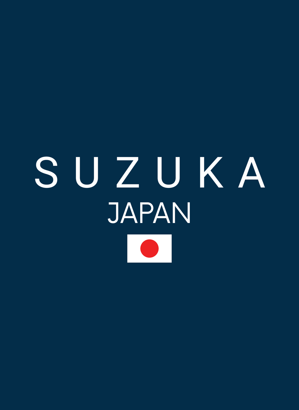 Suzuka Circuit - Unisex Regular Fit Cotton Hoodie Navy Blue