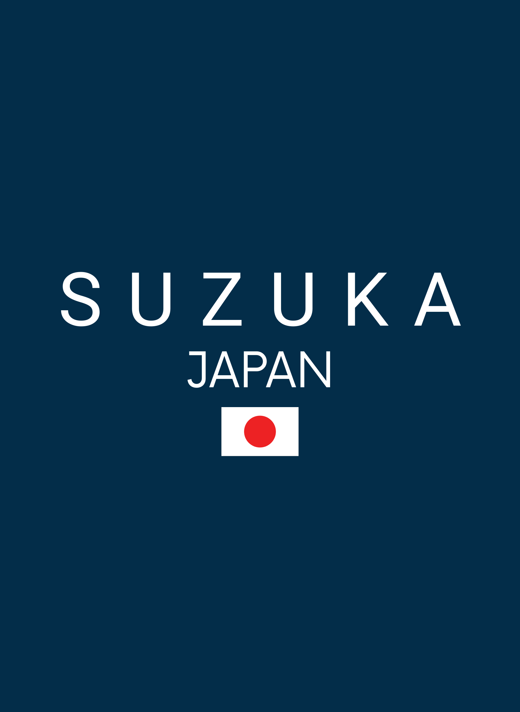 Suzuka Circuit - Unisex Regular Fit Cotton Hoodie Navy Blue
