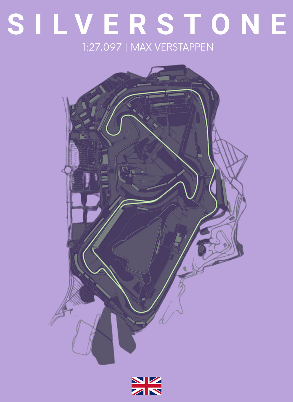 Silverstone - Unisex Regular Fit T-Shirt Lavender