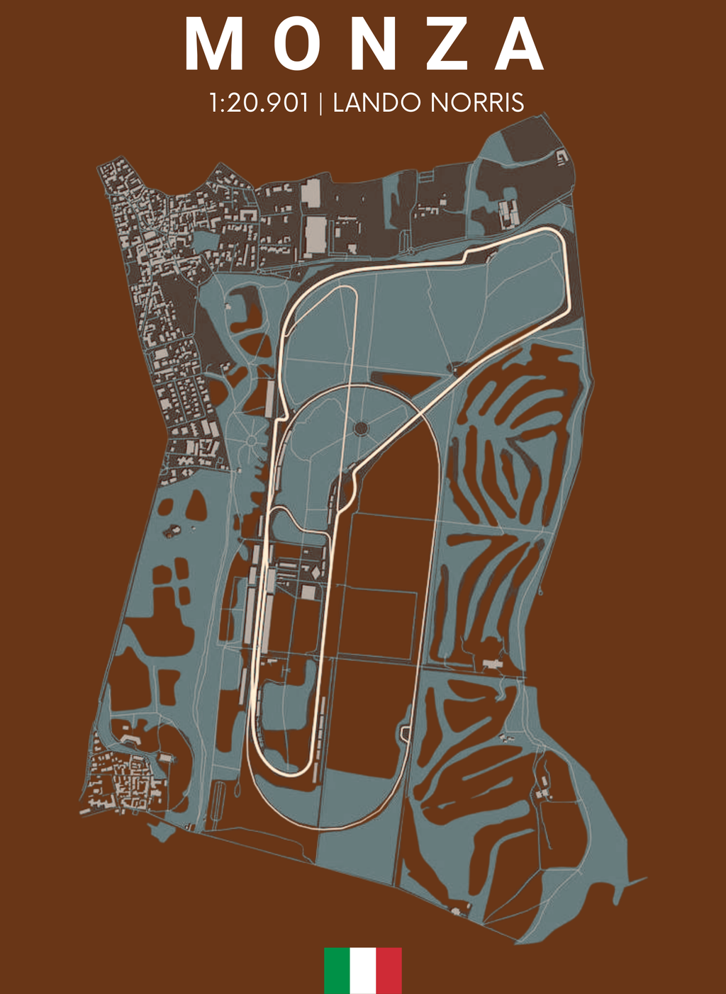 Monza - Unisex Regular Fit T-Shirt Coffee Brown