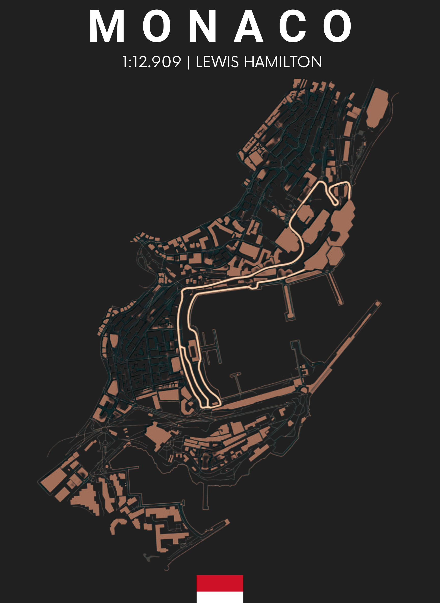 Monaco Circuit - Unisex Regular Fit Cotton Hoodie Black