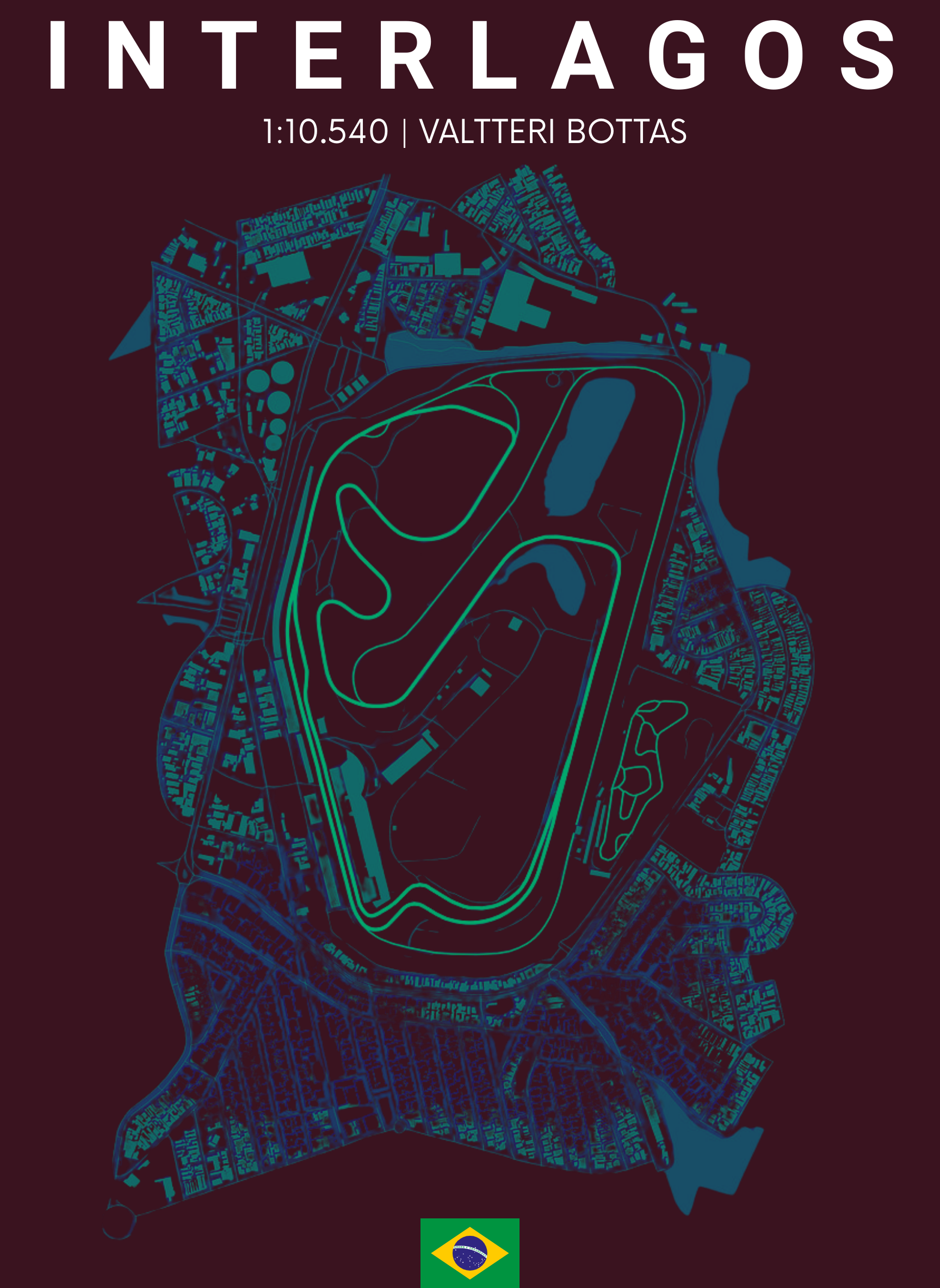 Interlagos - Unisex Regular Fit T-Shirt Burgundy