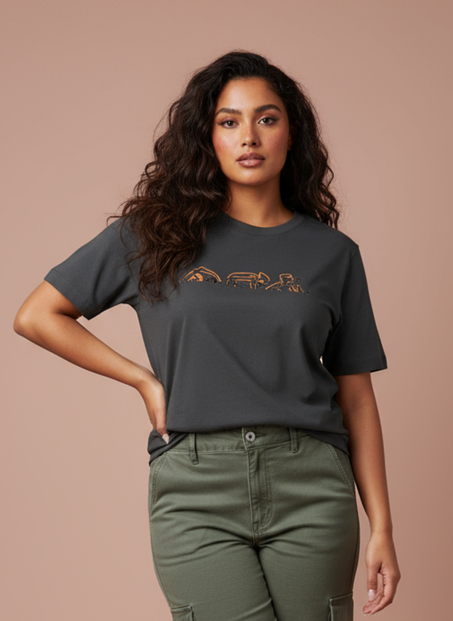 Lines Of Endurance - Unisex Regular Fit Cotton T-Shirt Black