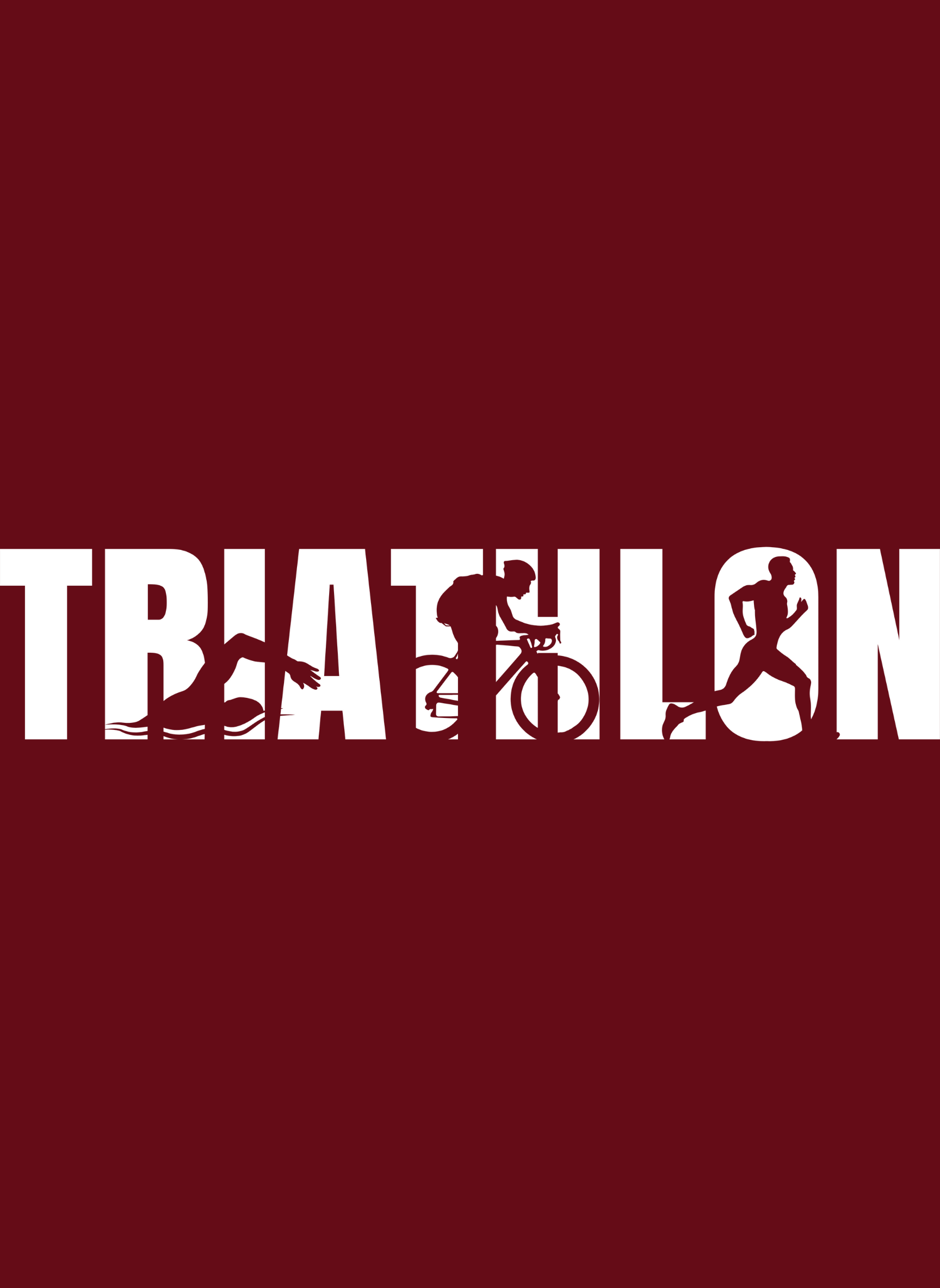Triathlon - Unisex Regular Fit Cotton Hoodie Maroon