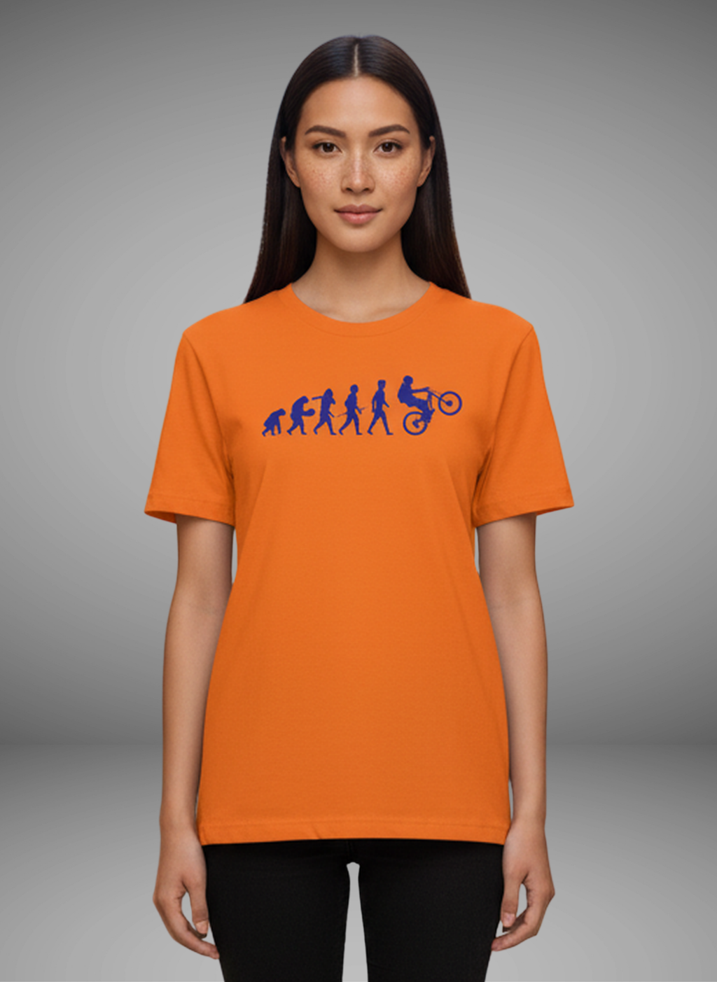 MTB Evolution - Unisex Regular Fit Cotton T-Shirt Orange
