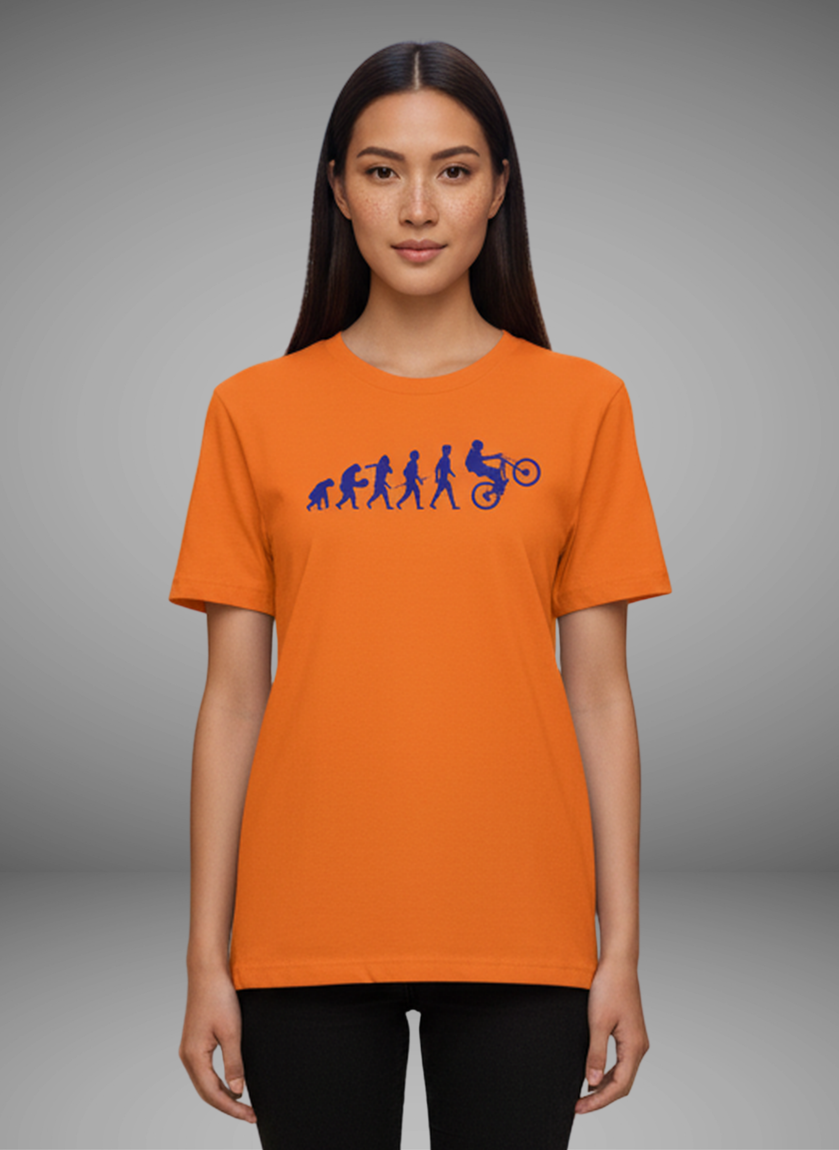 MTB Evolution - Unisex Regular Fit Cotton T-Shirt Orange