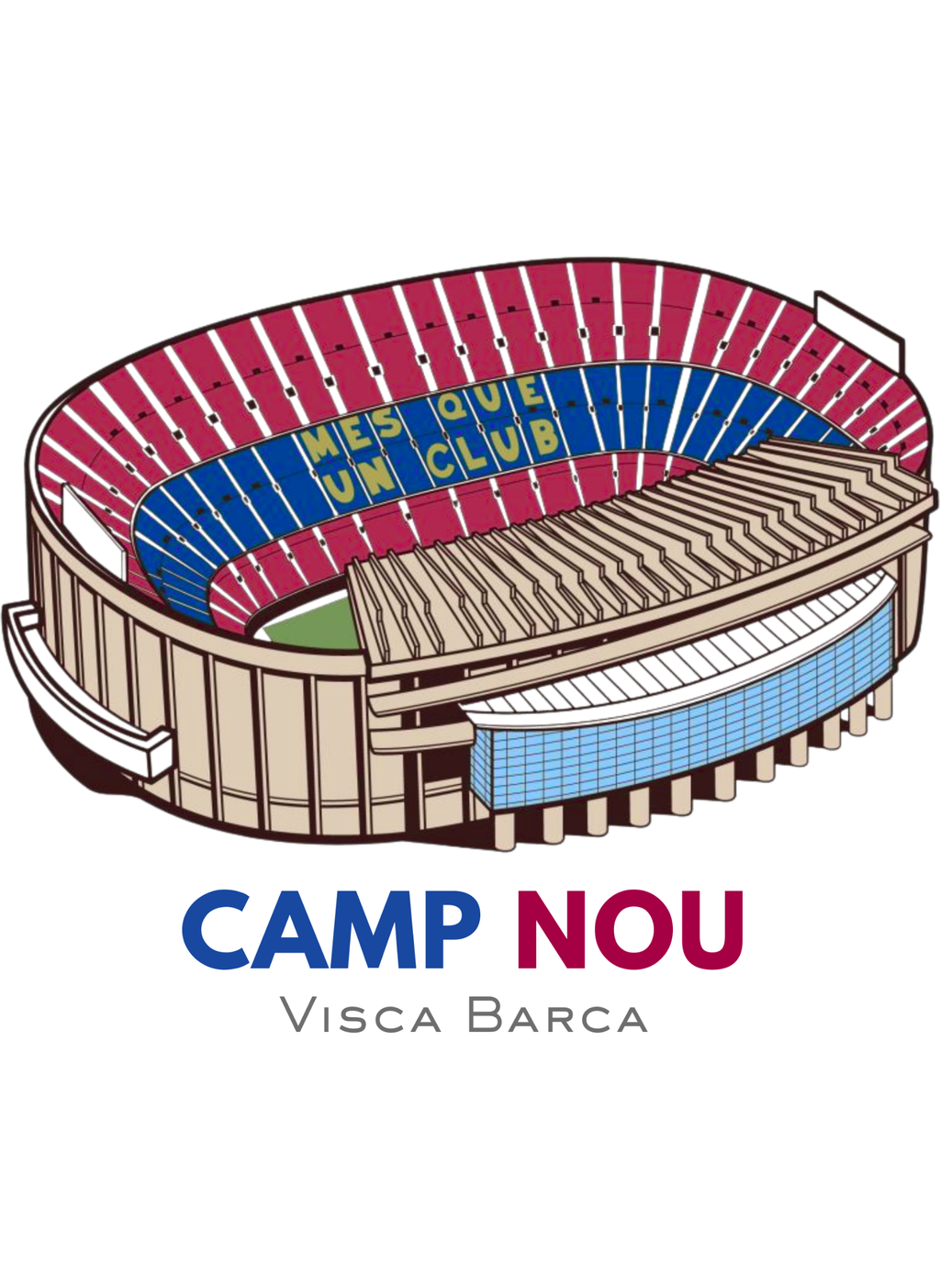 Camp Nou - Unisex Regular Fit T-Shirt White