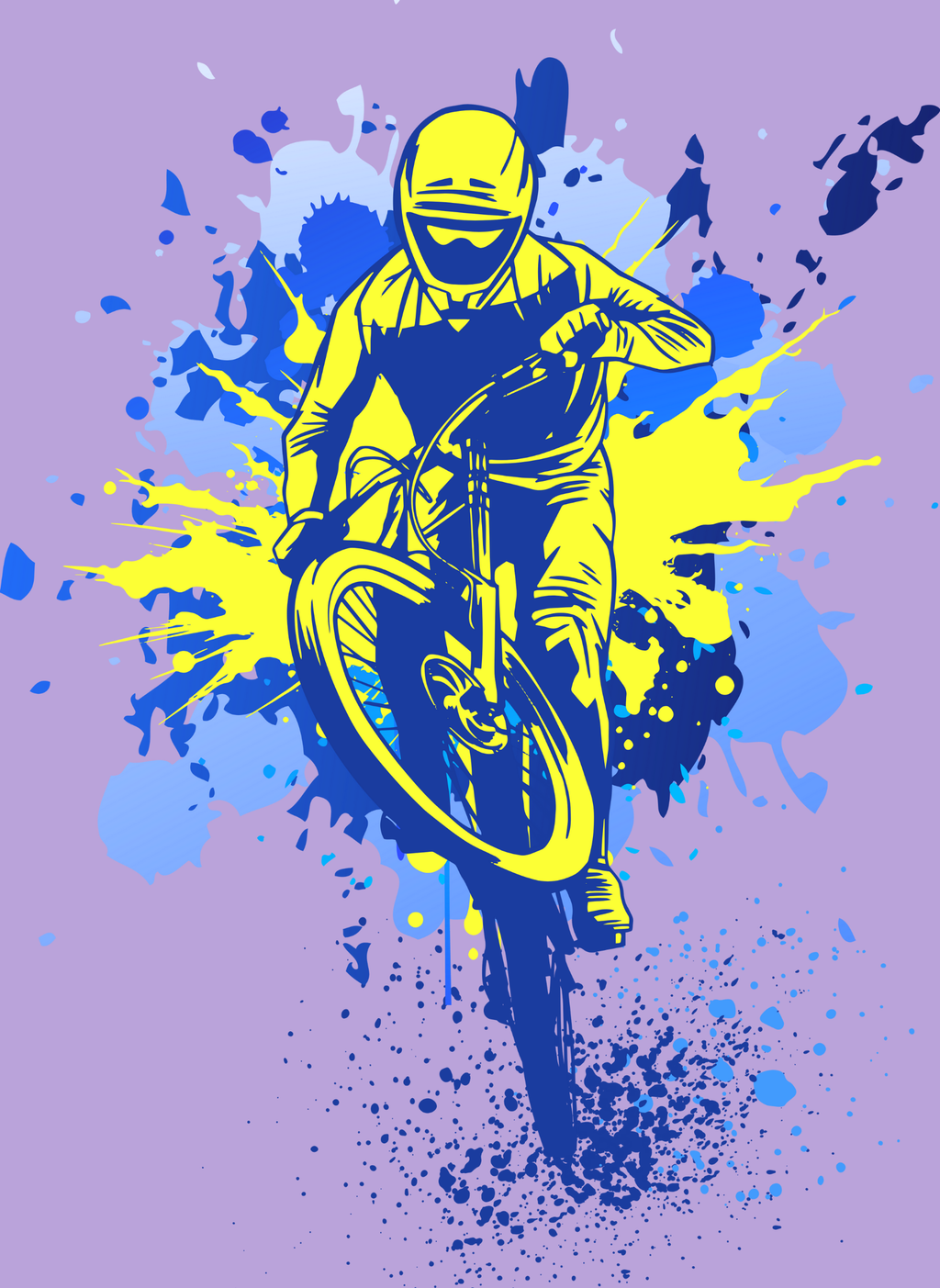 Splash - Unisex Oversized Fit T-Shirt Iris Lavender