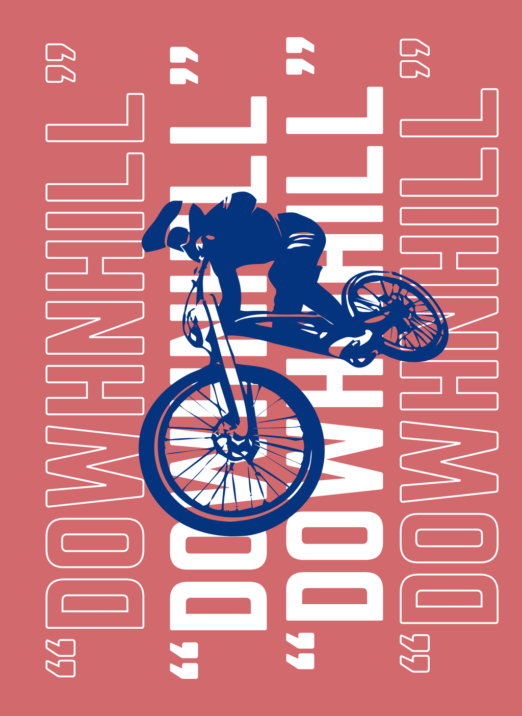 Downhill - Unisex Oversized Fit T-Shirt Dusty Rose