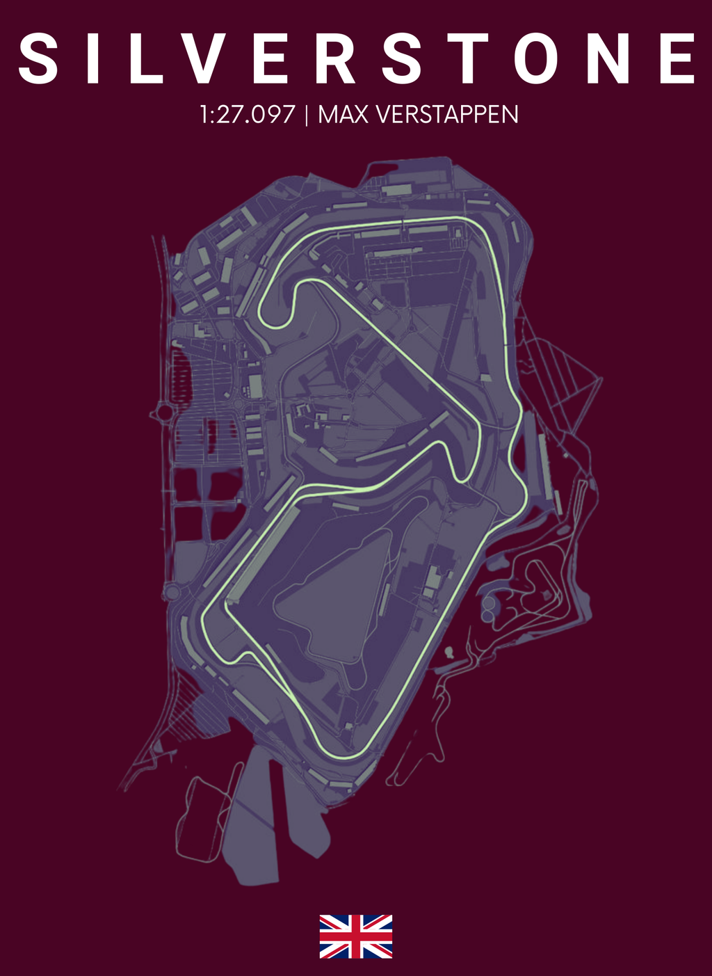 Silverstone - Unisex Oversized Fit T-Shirt Burgundy